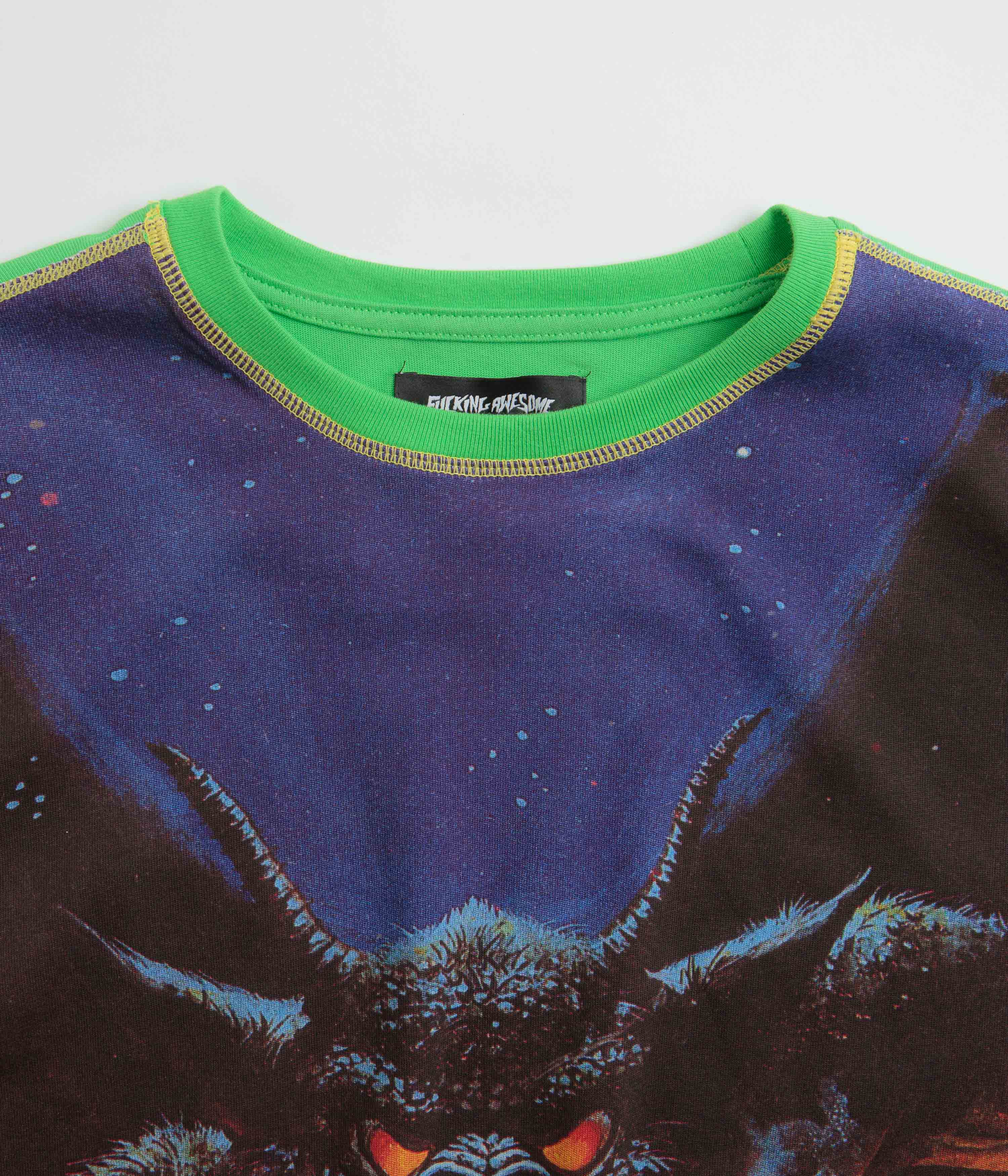 Fucking Awesome Better Half Long Sleeve T-Shirt - Green - Image 4