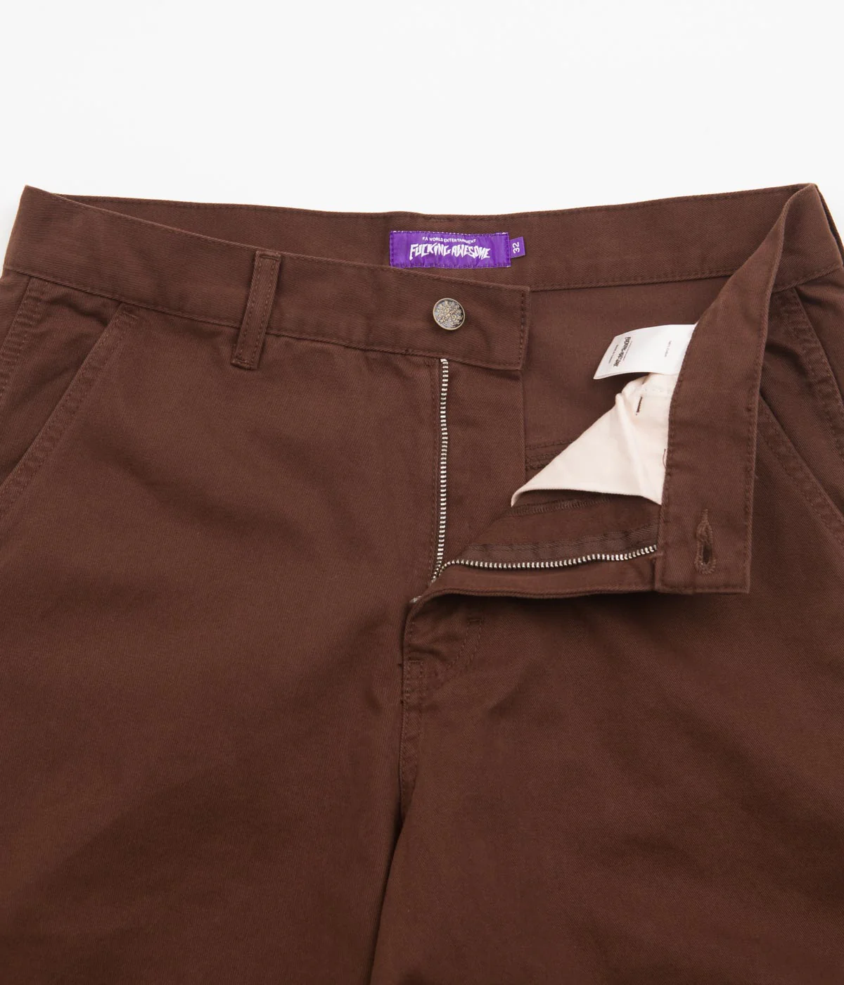 Fucking Awesome Contacts Baggy Cargo Pants - Dark Brown - Image 6