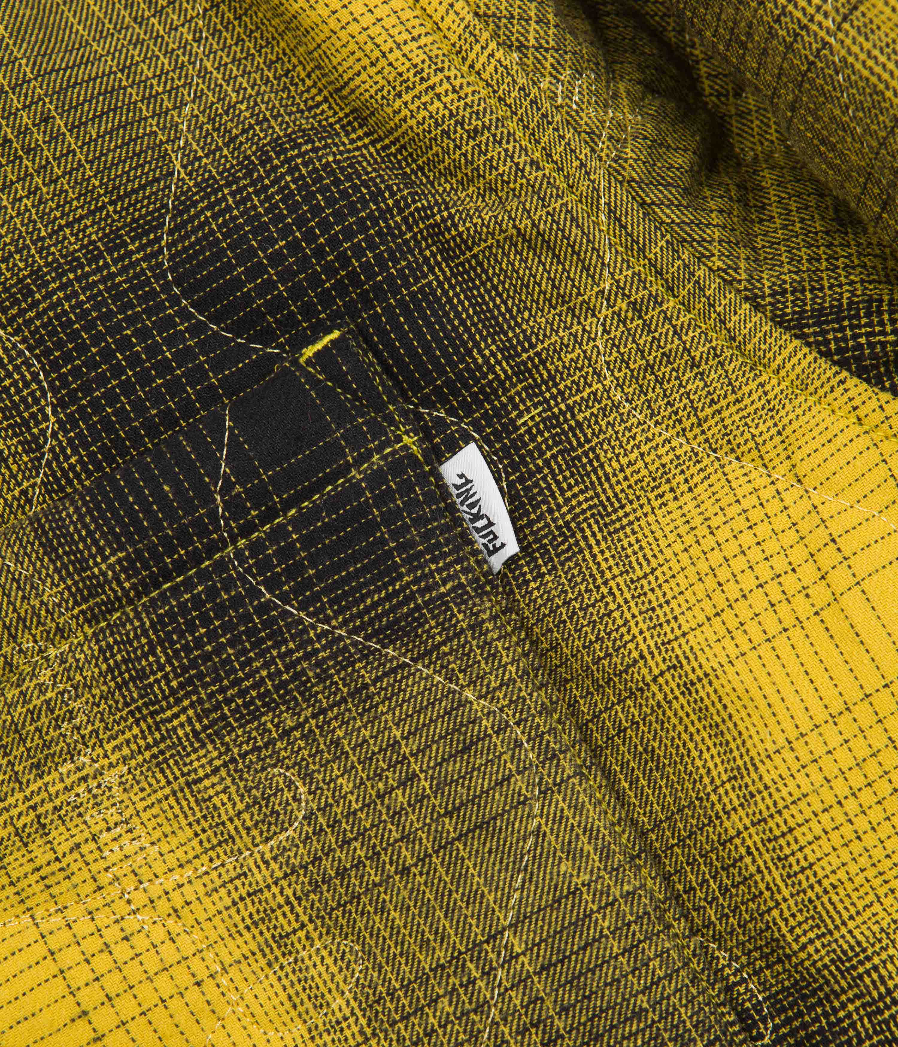 Fucking Awesome Lightweight Reversible Flannel Jacket - Yellow / Black - Image 4