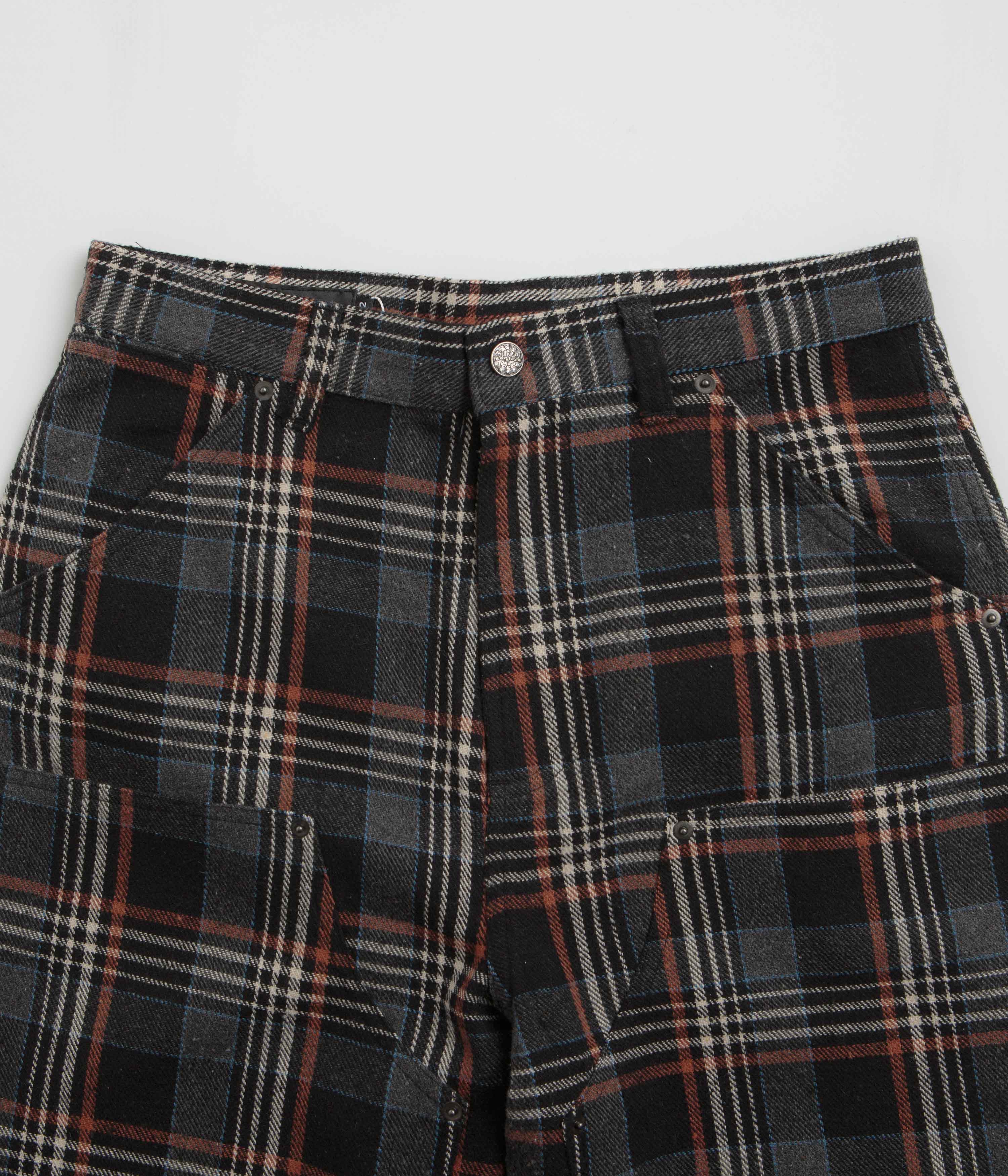 Fucking Awesome Plaid Double Knee Pants - Black - Image 4