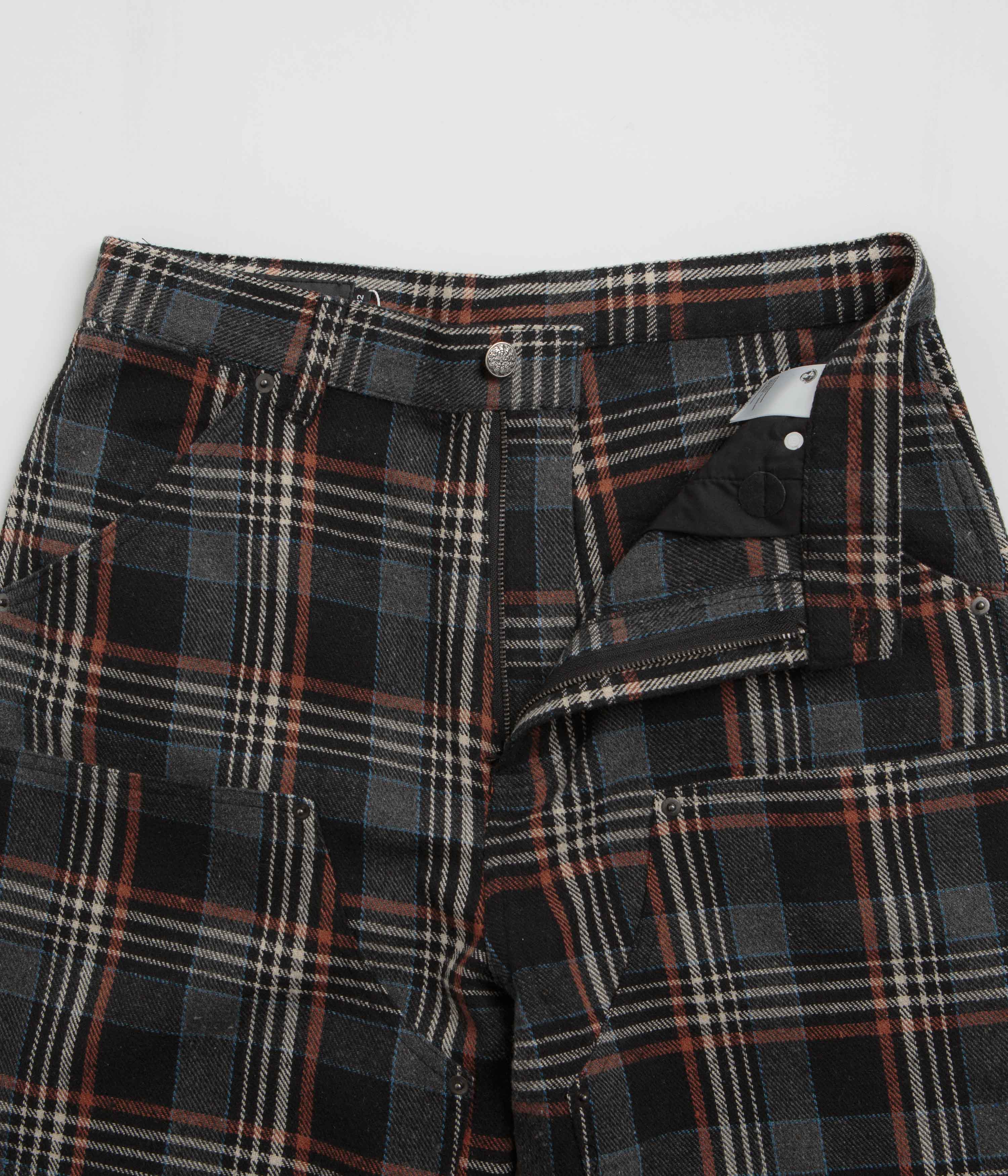 Fucking Awesome Plaid Double Knee Pants - Black - Image 5