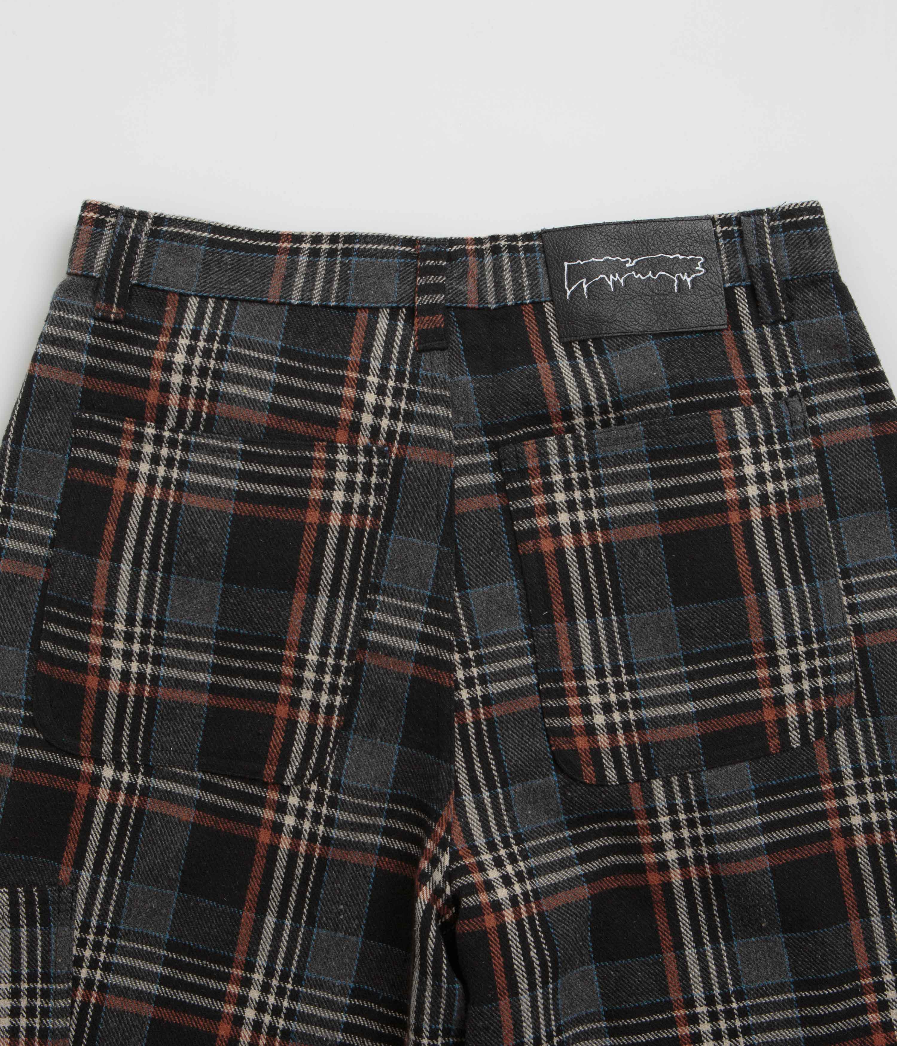 Fucking Awesome Plaid Double Knee Pants - Black - Image 6