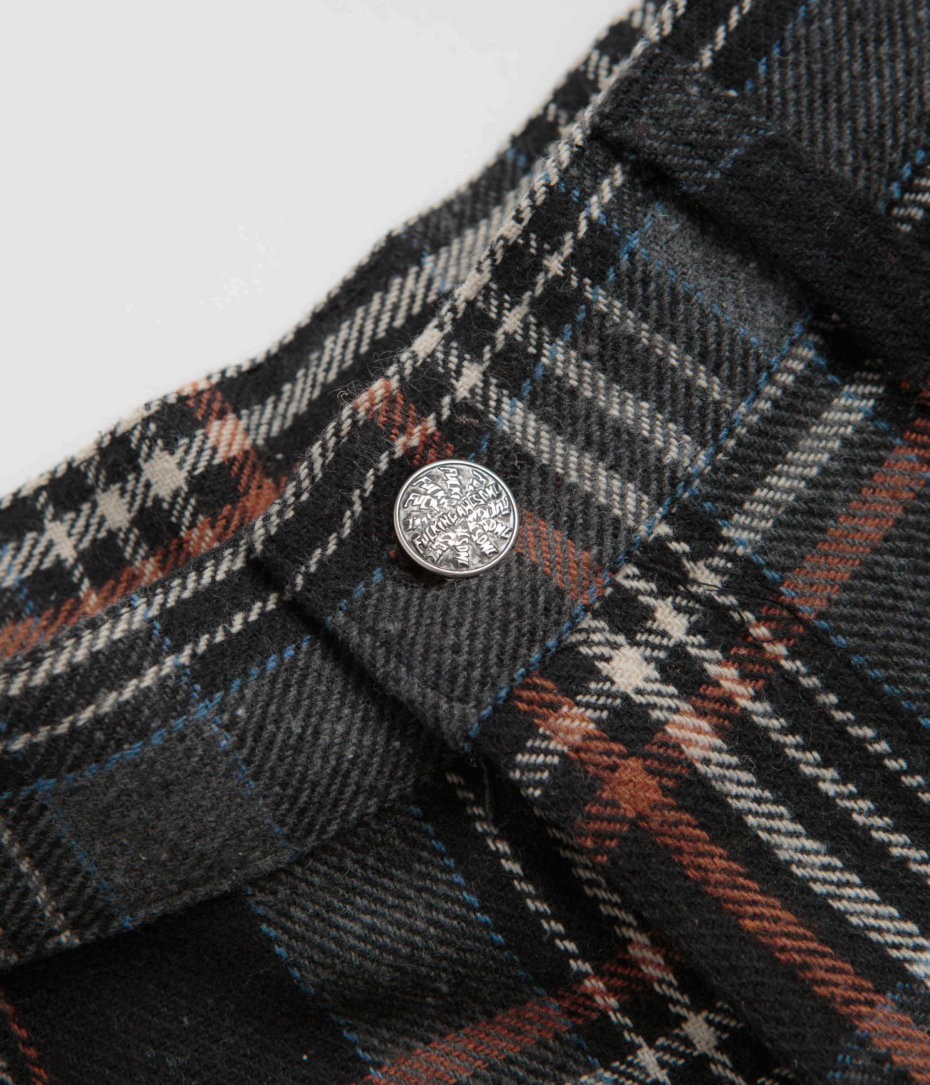Fucking Awesome Plaid Double Knee Pants - Black - Image 7