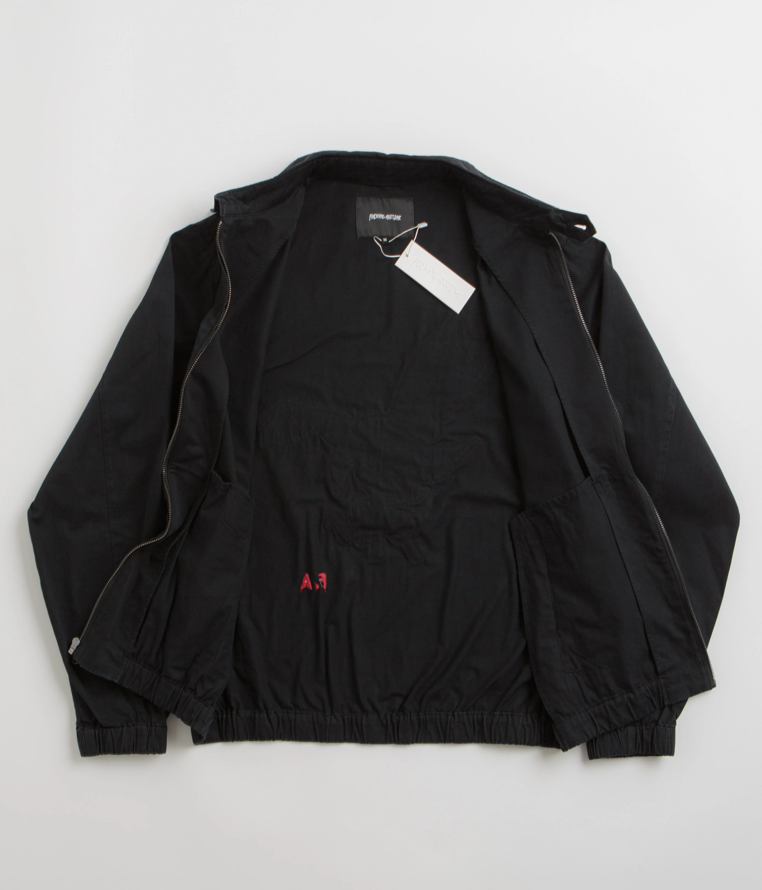 Fucking Awesome Washed Harrington Jacket - Black - Image 3