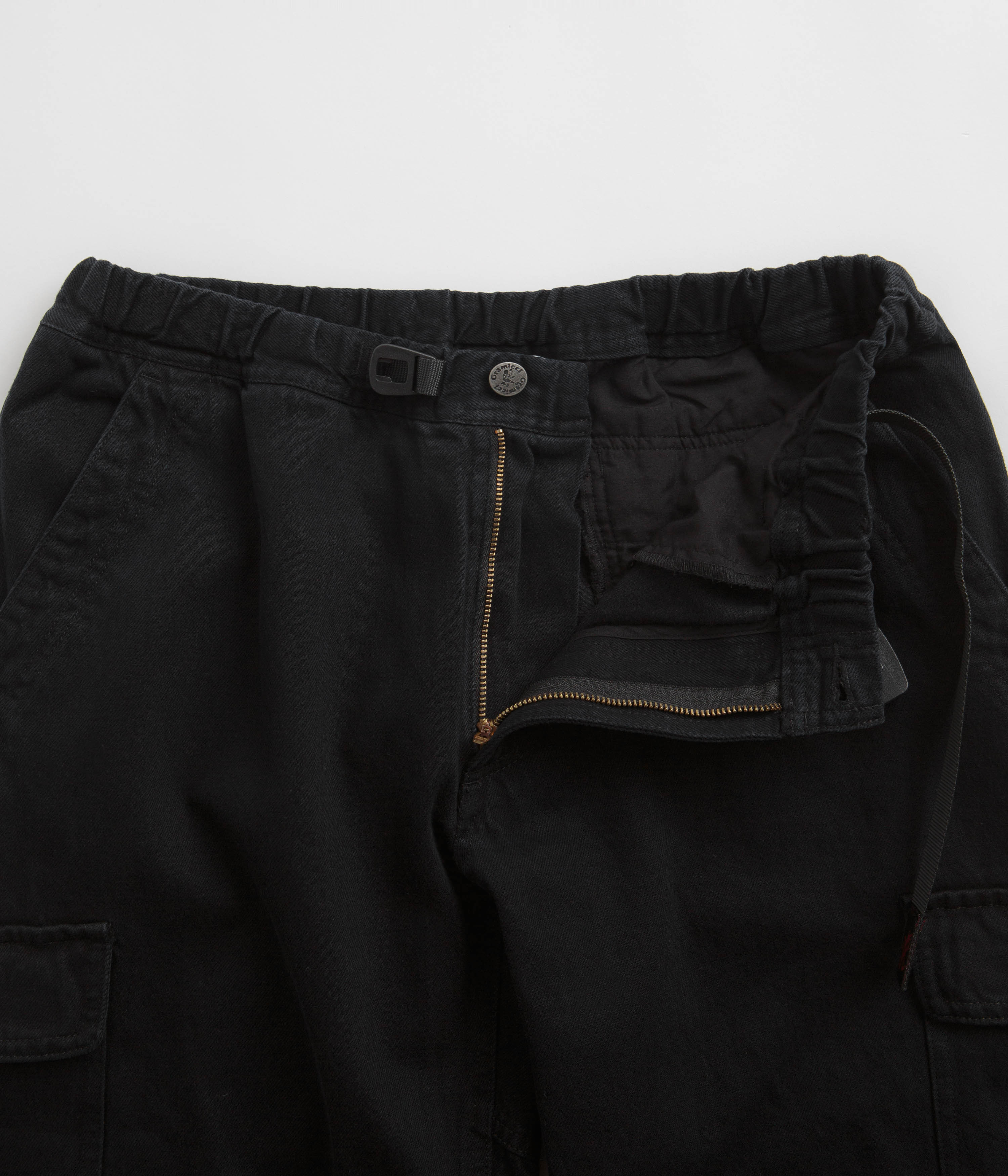 Gramicci Loose Denim Cargo Pants - True Black - Image 5