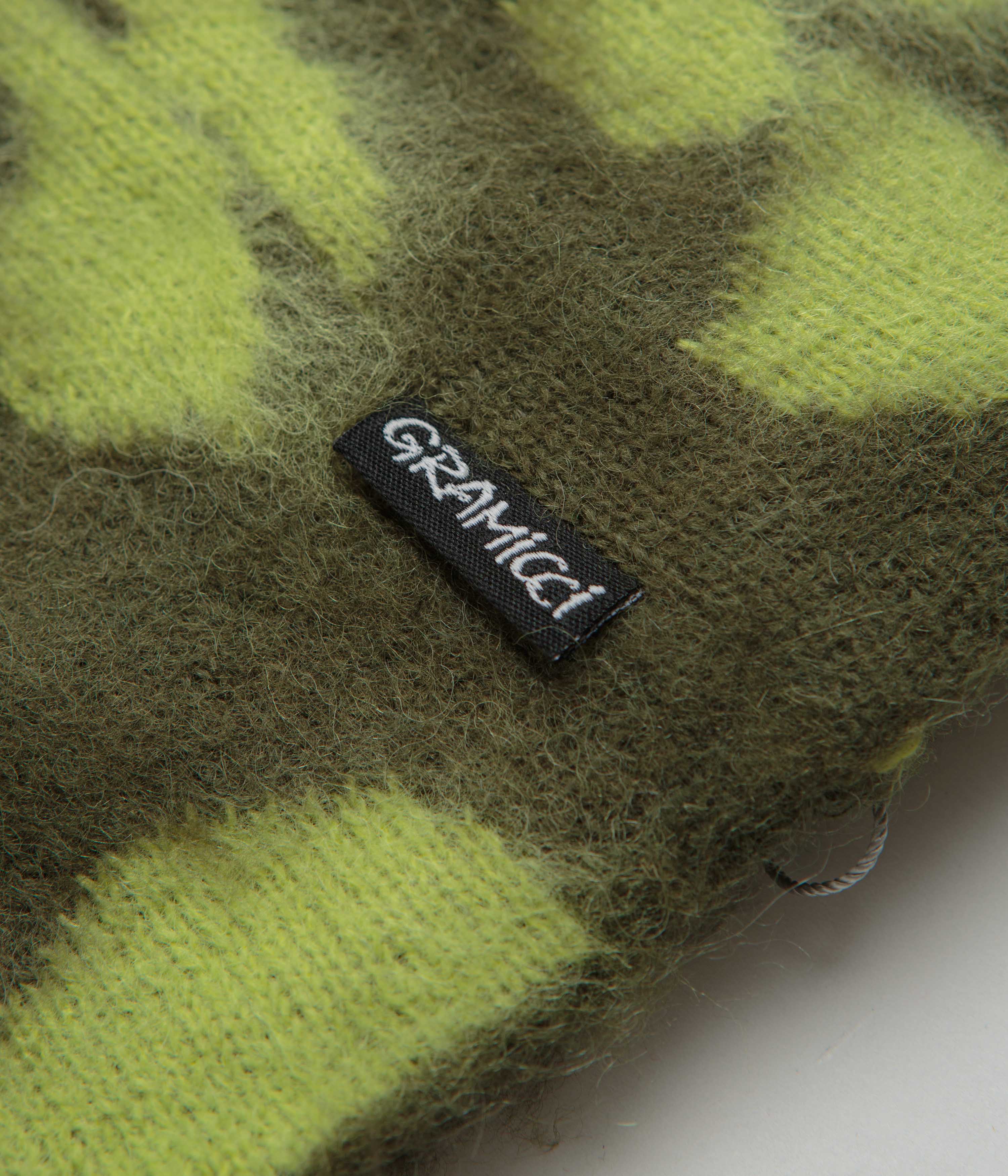 Gramicci Mohair Burly Runningman Beanie - Chartreuse - Image 2