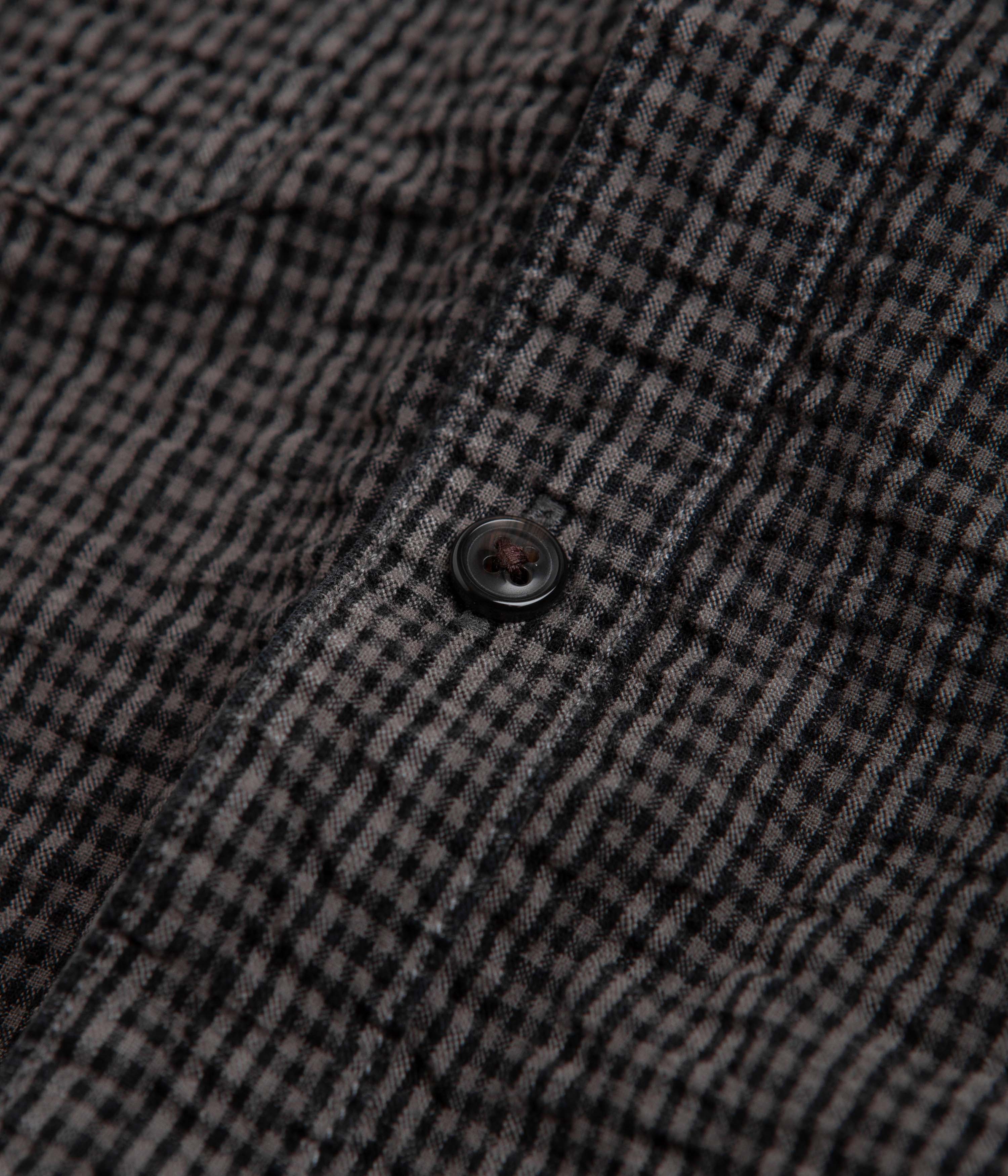 Gramicci OG Seersucker Canyon Shirt - Deep Grey Garment Dyed - Image 3