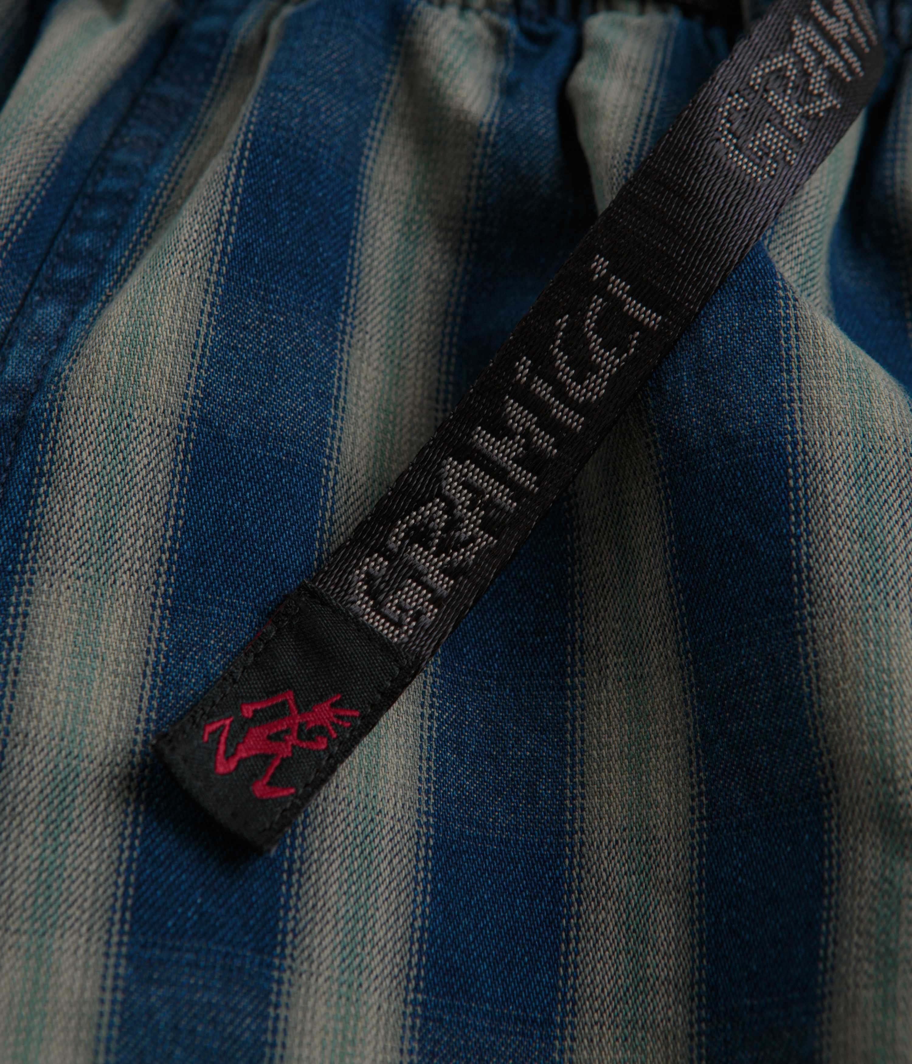 Gramicci OG Yarn Dye Shadow Plaid Jam Shorts - Blue - Image 4