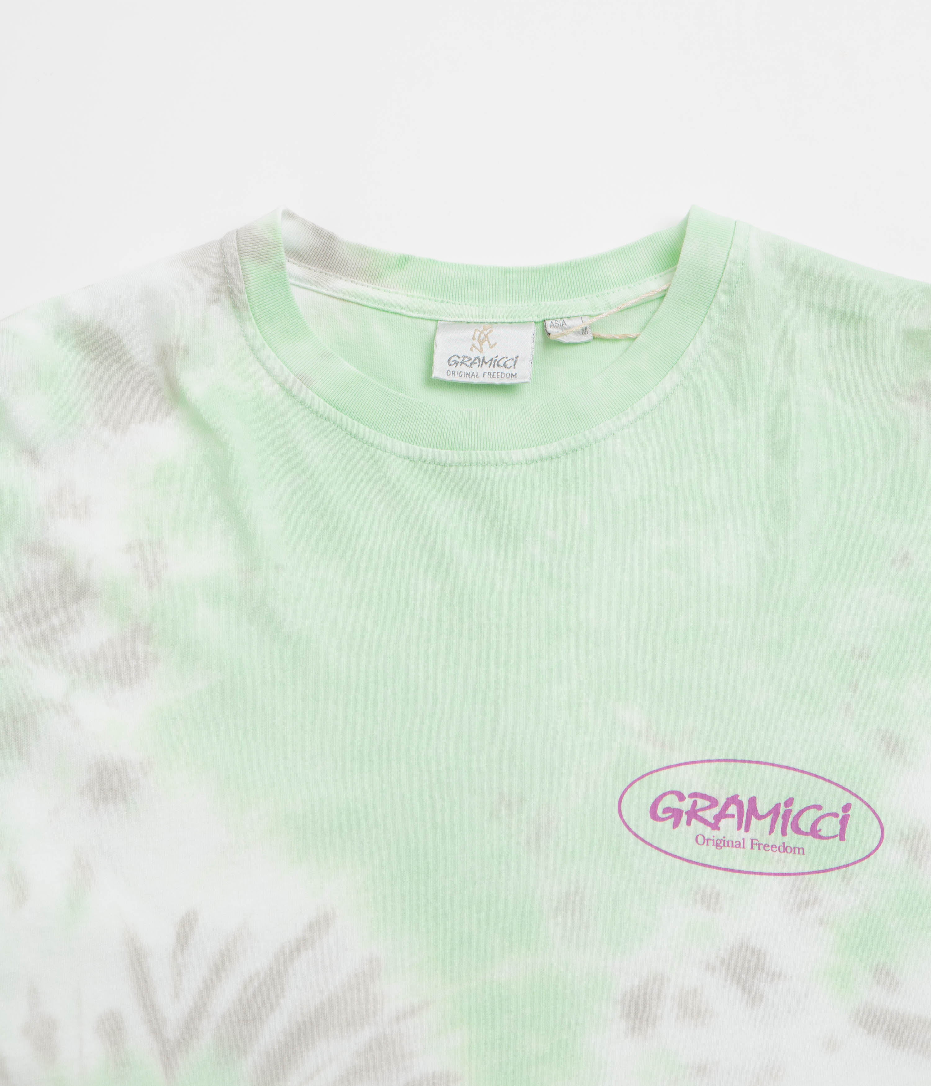 Gramicci Oval Long Sleeve T-Shirt - Green Tie Dye - Image 4