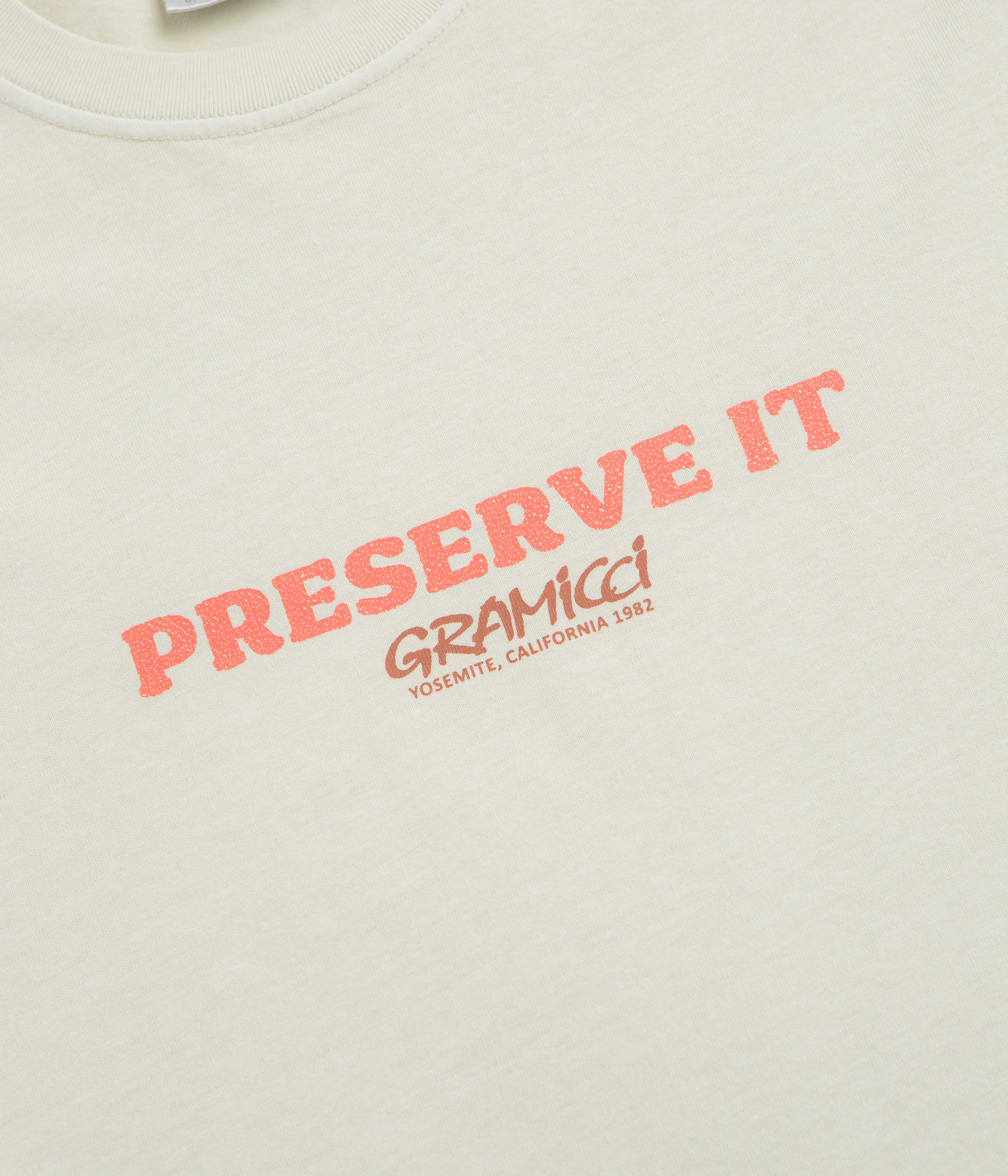 Gramicci Pigment Dye Footprints T-Shirt - Natural - Image 4