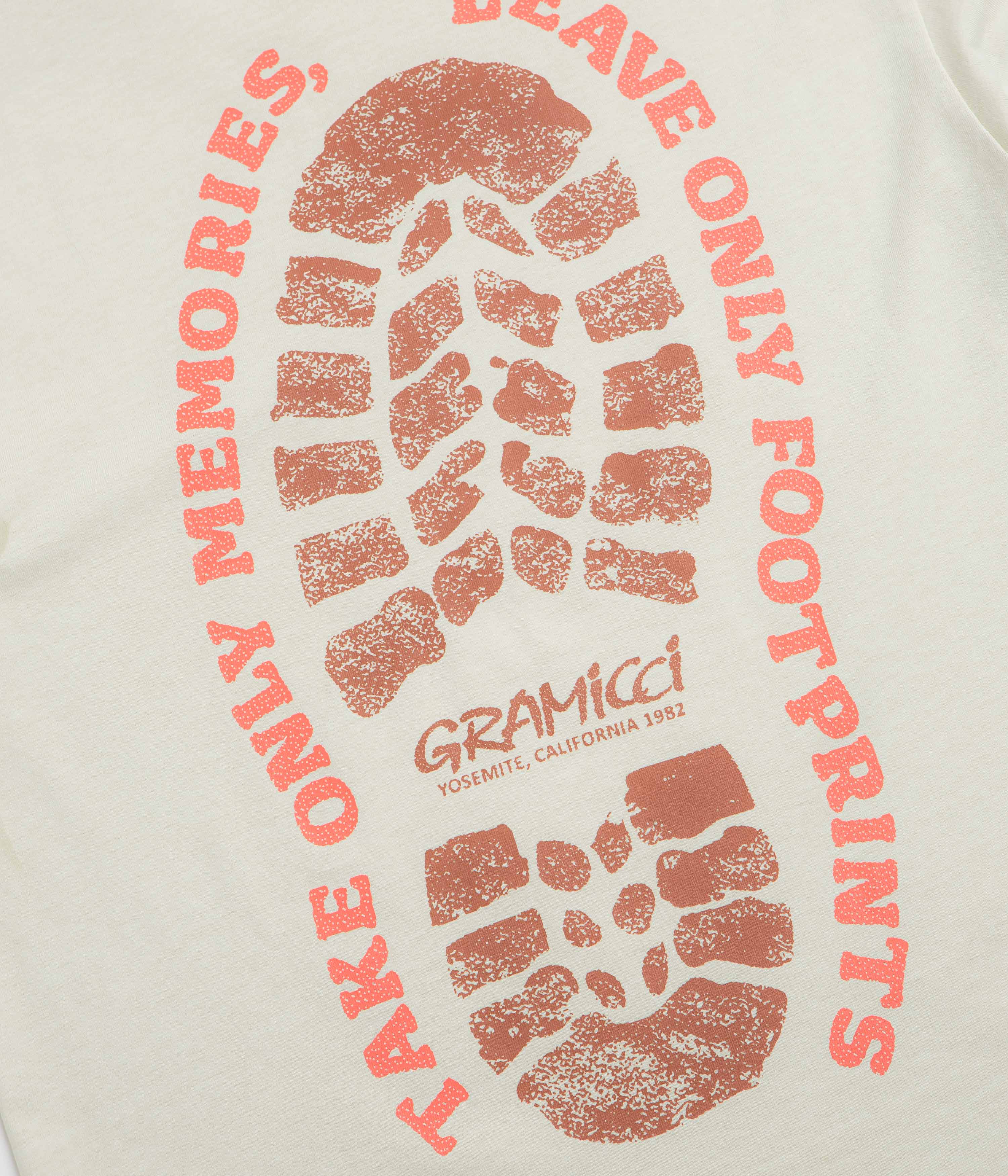 Gramicci Pigment Dye Footprints T-Shirt - Natural - Image 5