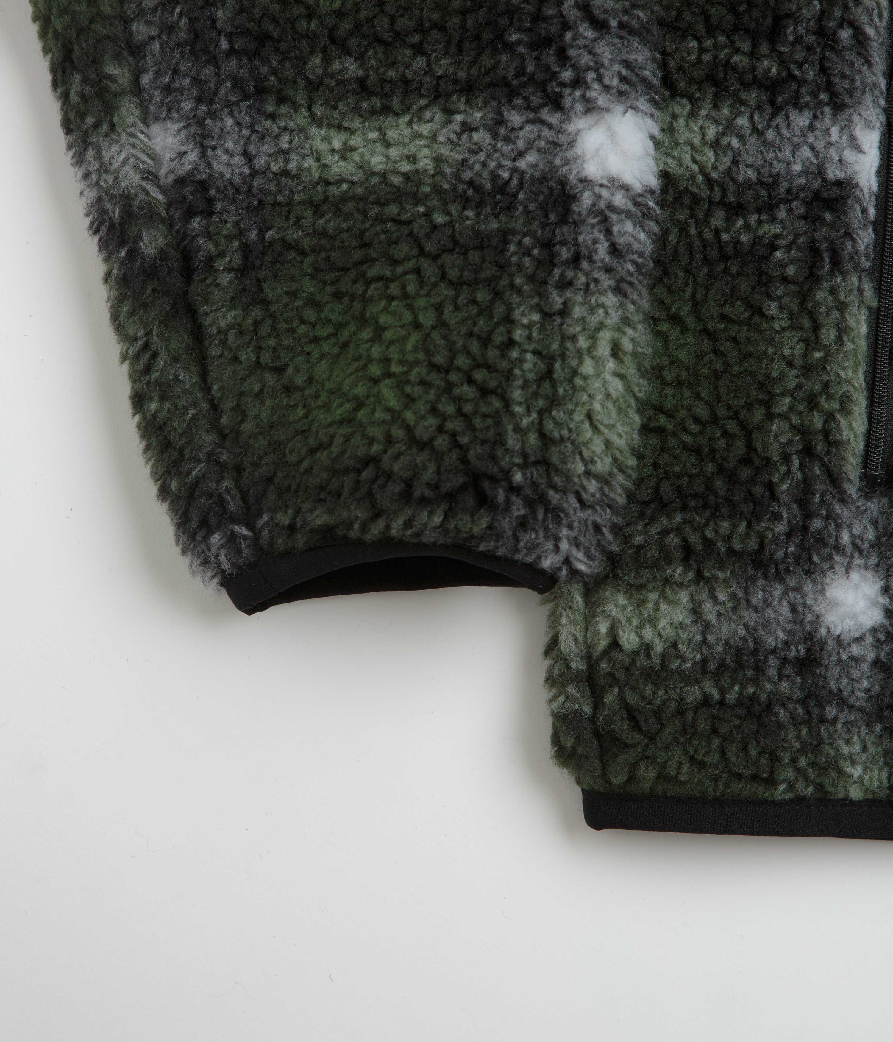 Gramicci Shadow Plaid Sherpa Jacket - Olive Shadow Plaid - Image 3