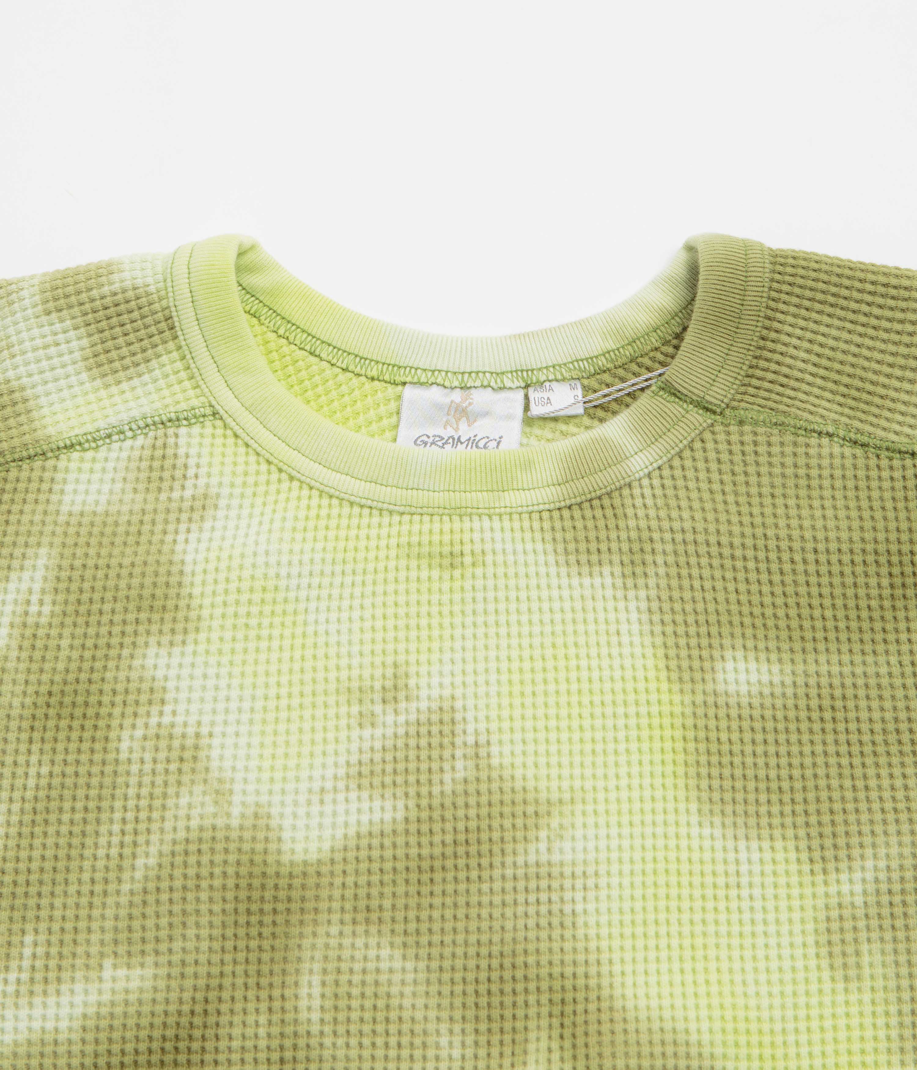 Gramicci Waffle Crewneck Sweatshirt - Jade Tie Dye - Image 2