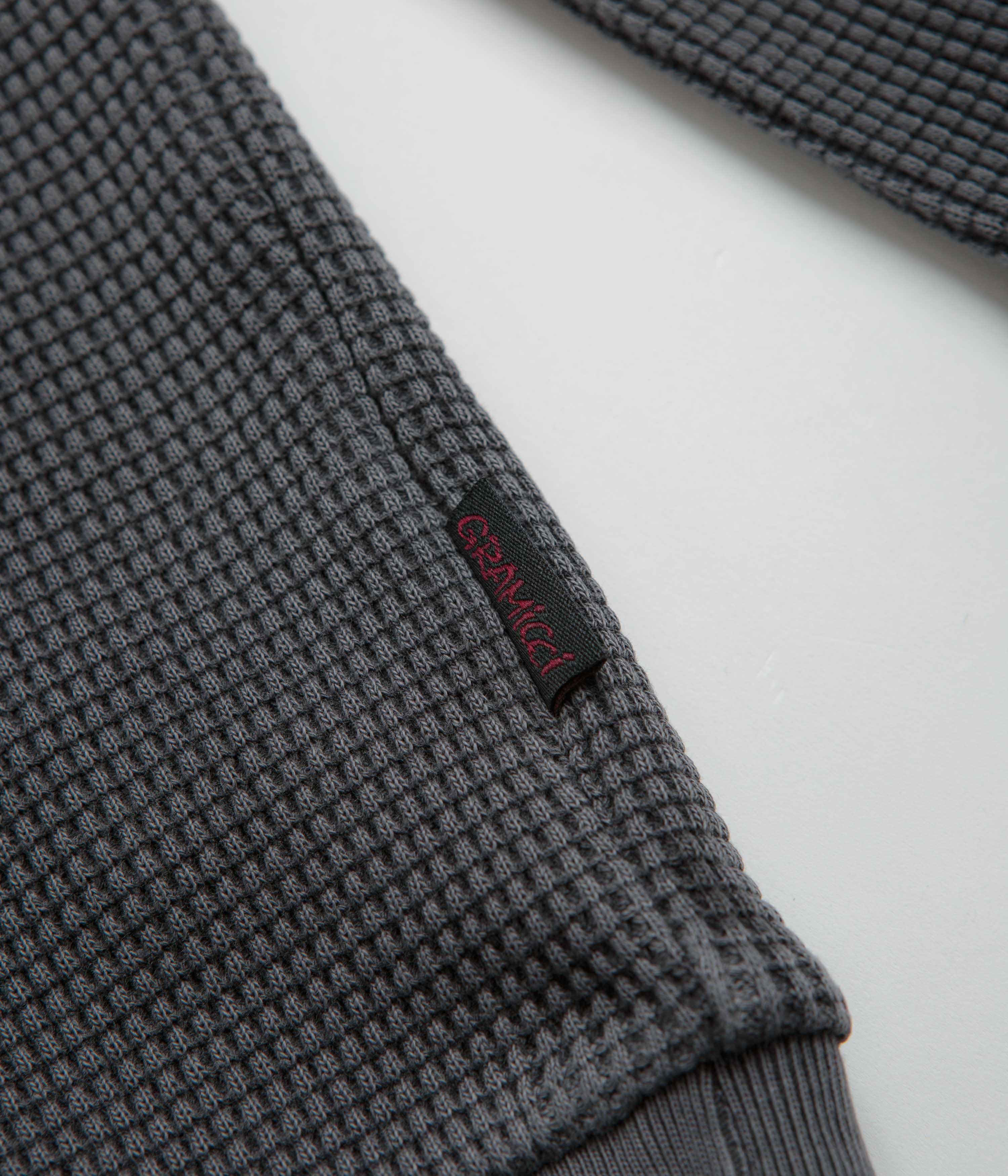 Gramicci Waffle Crewneck Sweatshirt - Pigment Black - Image 3