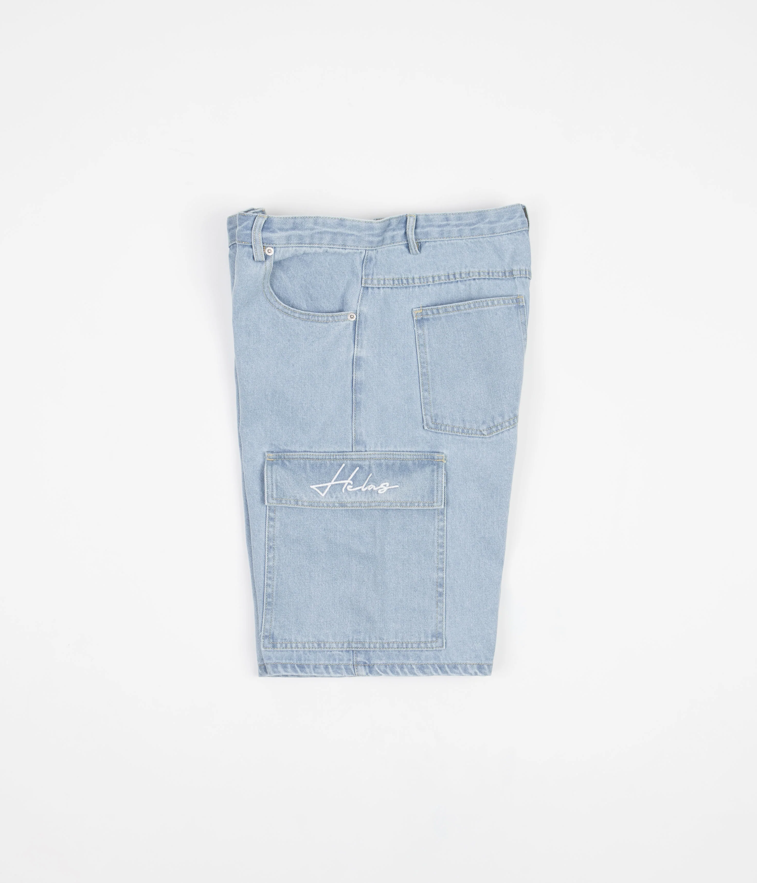 Helas Poke Denim Shorts - Blue - Image 2