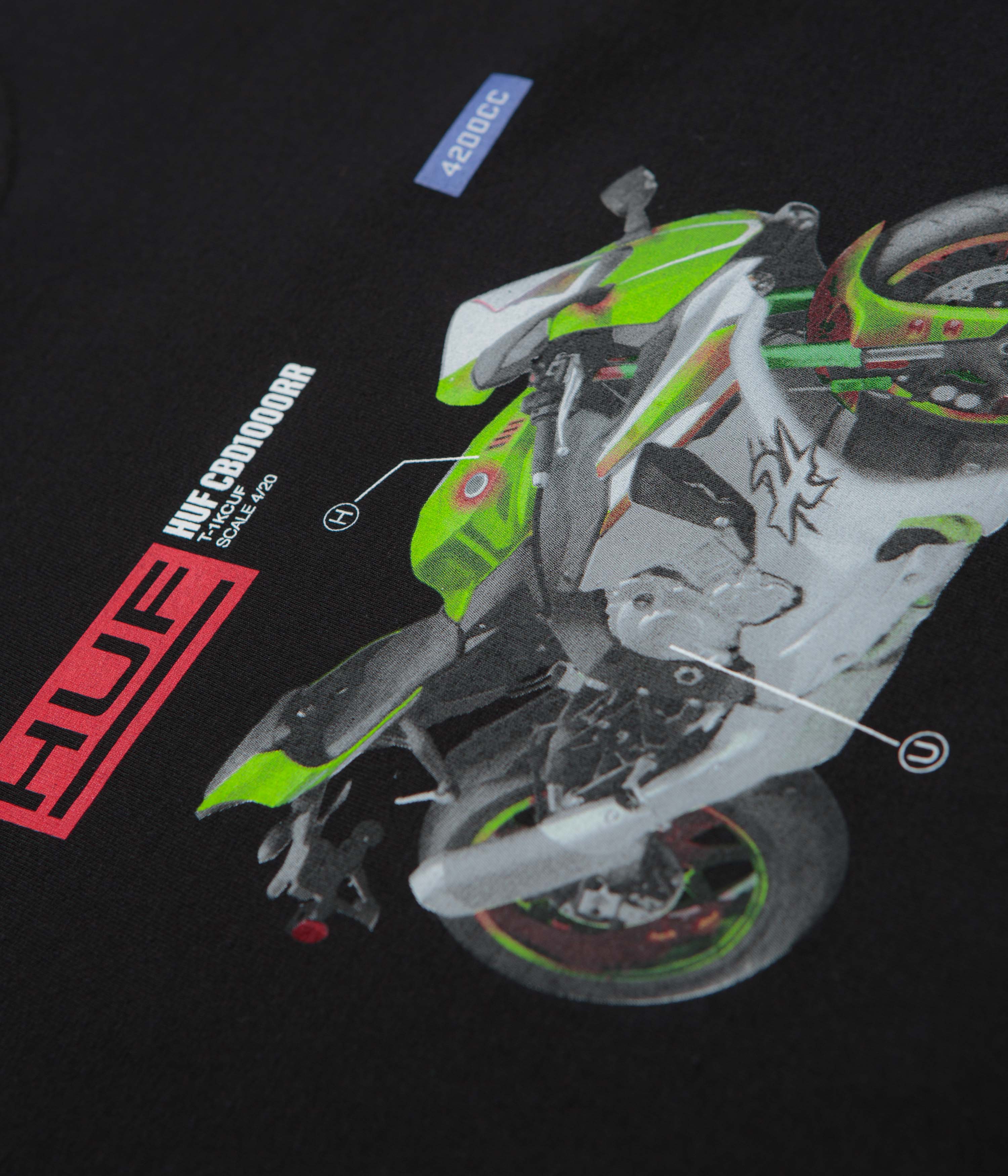 HUF 420 CC T-Shirt - Black - Image 3