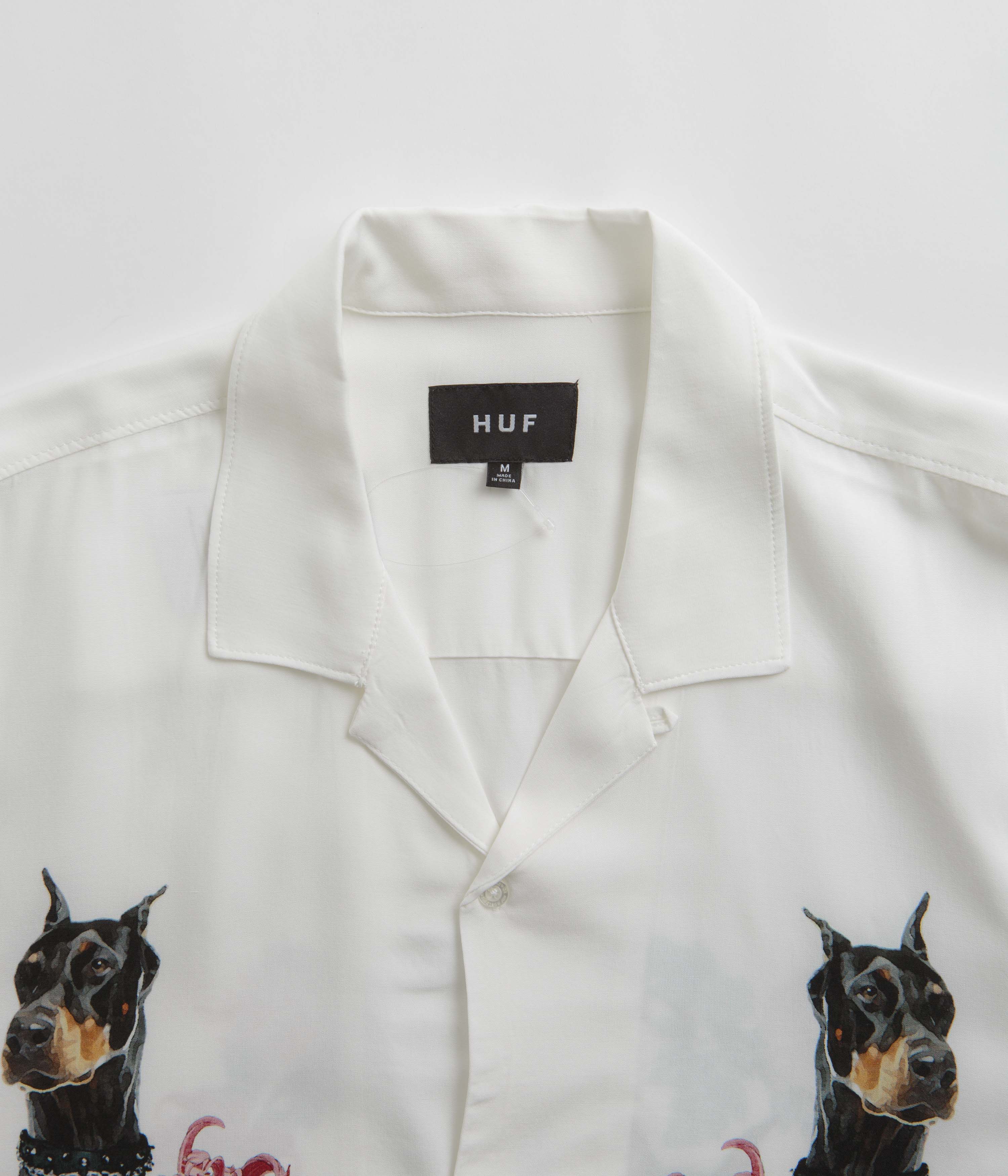 HUF Best Boys Resort Short Sleeve Shirt - White - Image 5