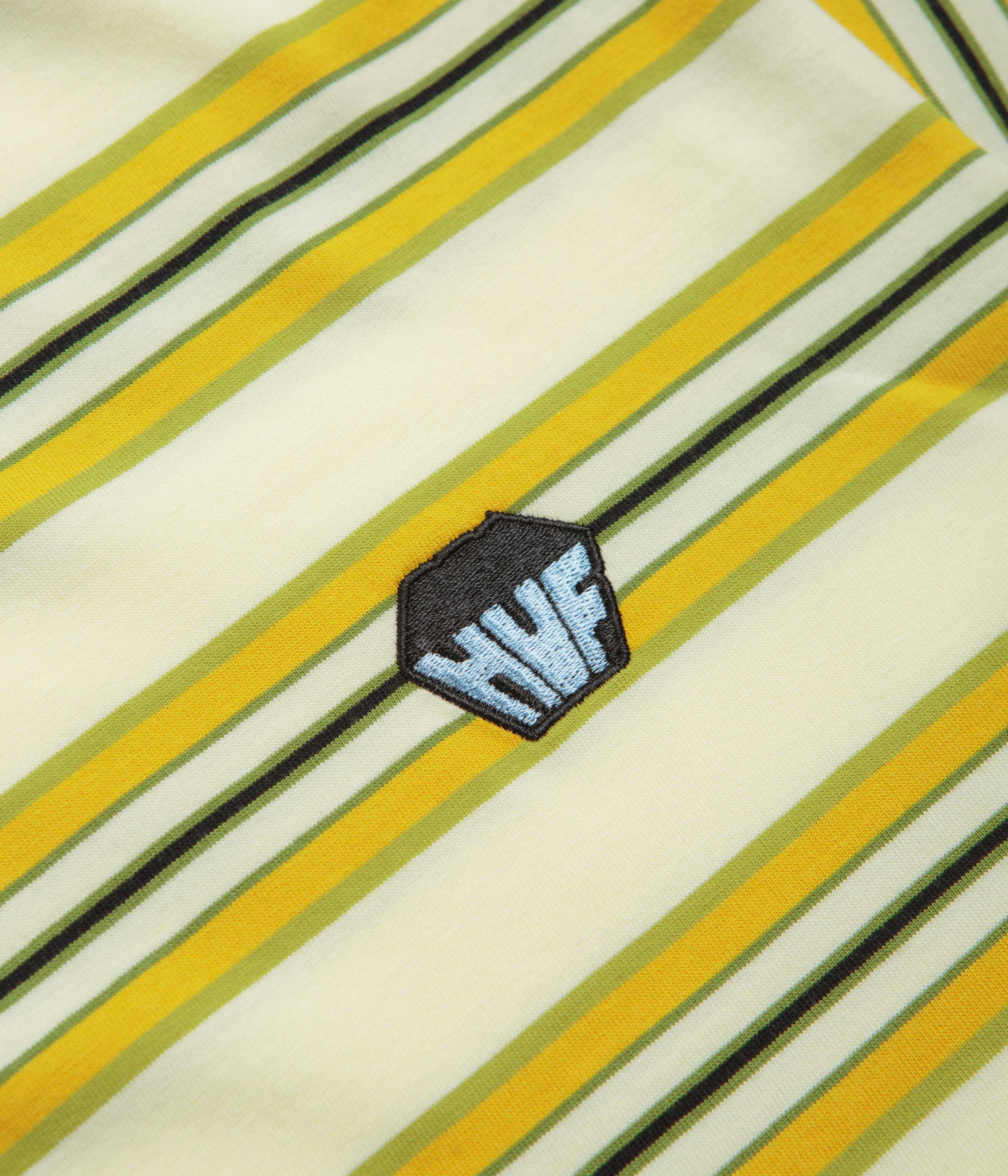HUF Big Block Stripe T-Shirt - Pale Yellow - Image 2