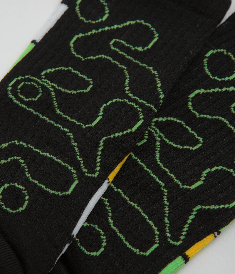 HUF Gundam Wing Crew Socks - Black - Image 3