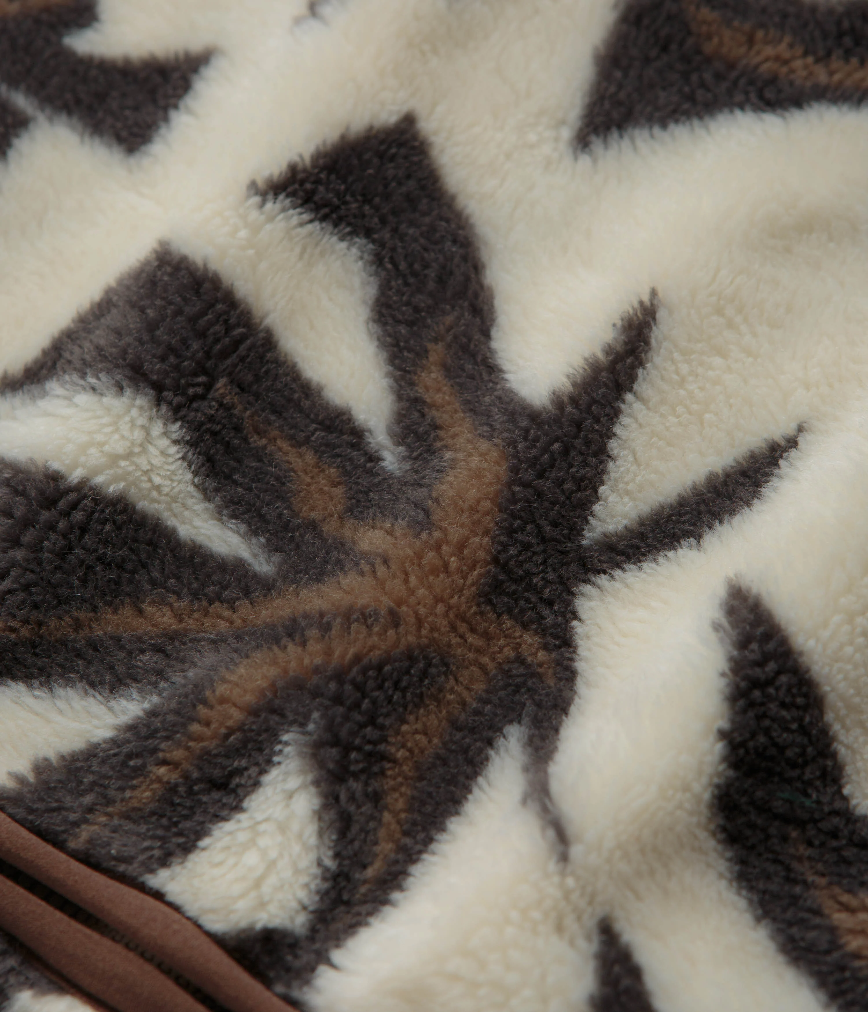 HUF Lowell Jacquard Sherpa Zip Fleece - Natural - Image 4