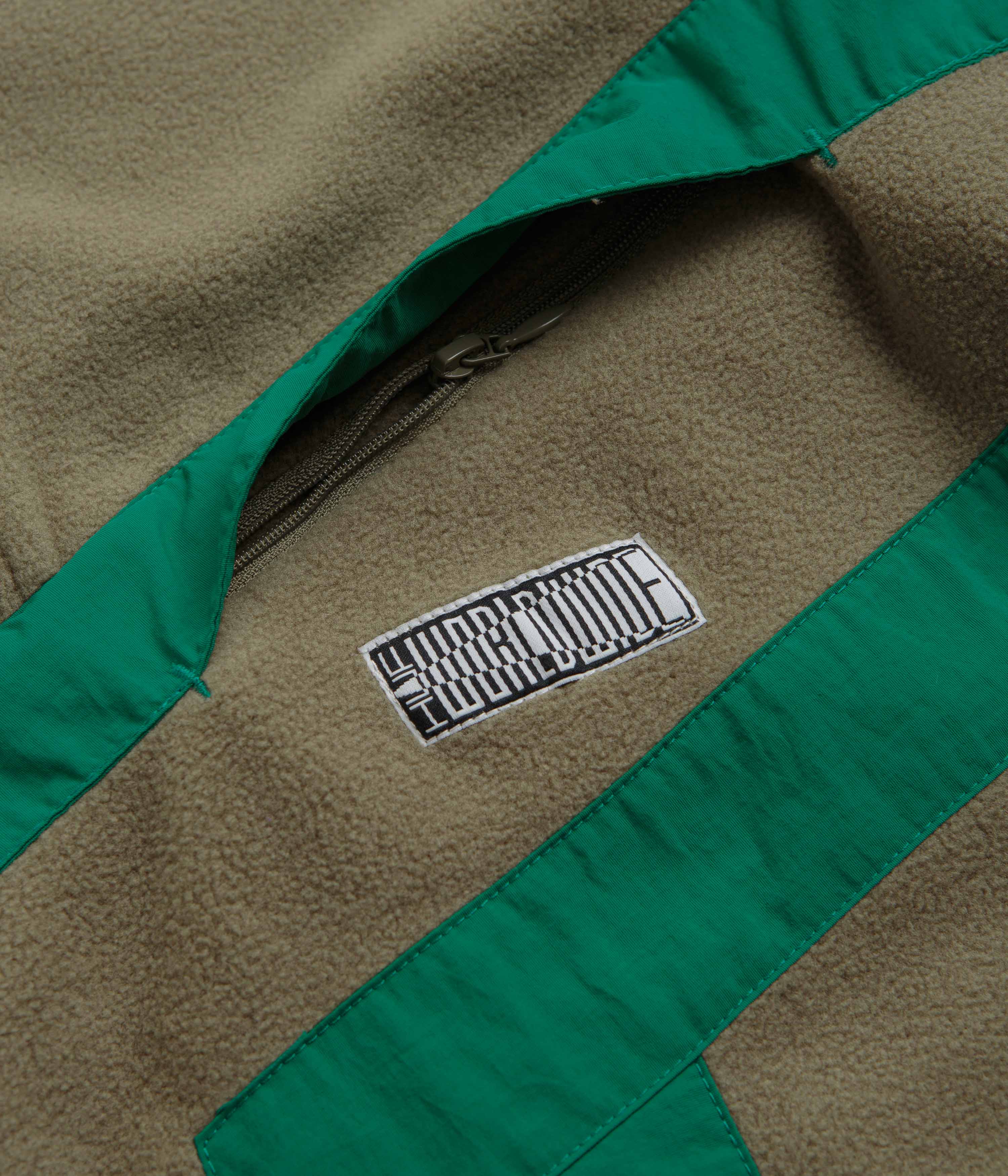 HUF Range 1/4 Zip Polar Fleece - Olive - Image 3