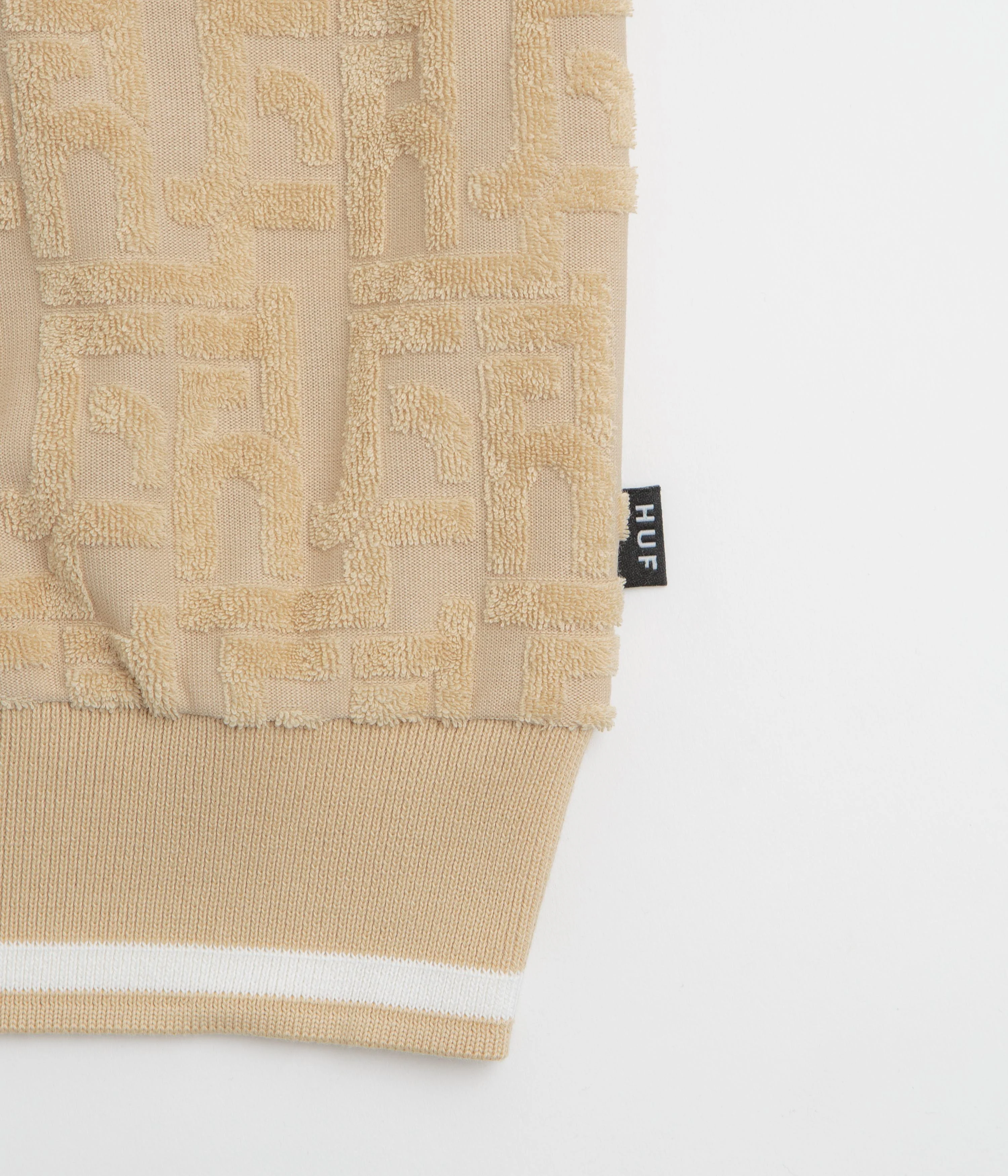 HUF Tether Jacquard 1/4 Zip Polo Shirt - Twill - Image 4