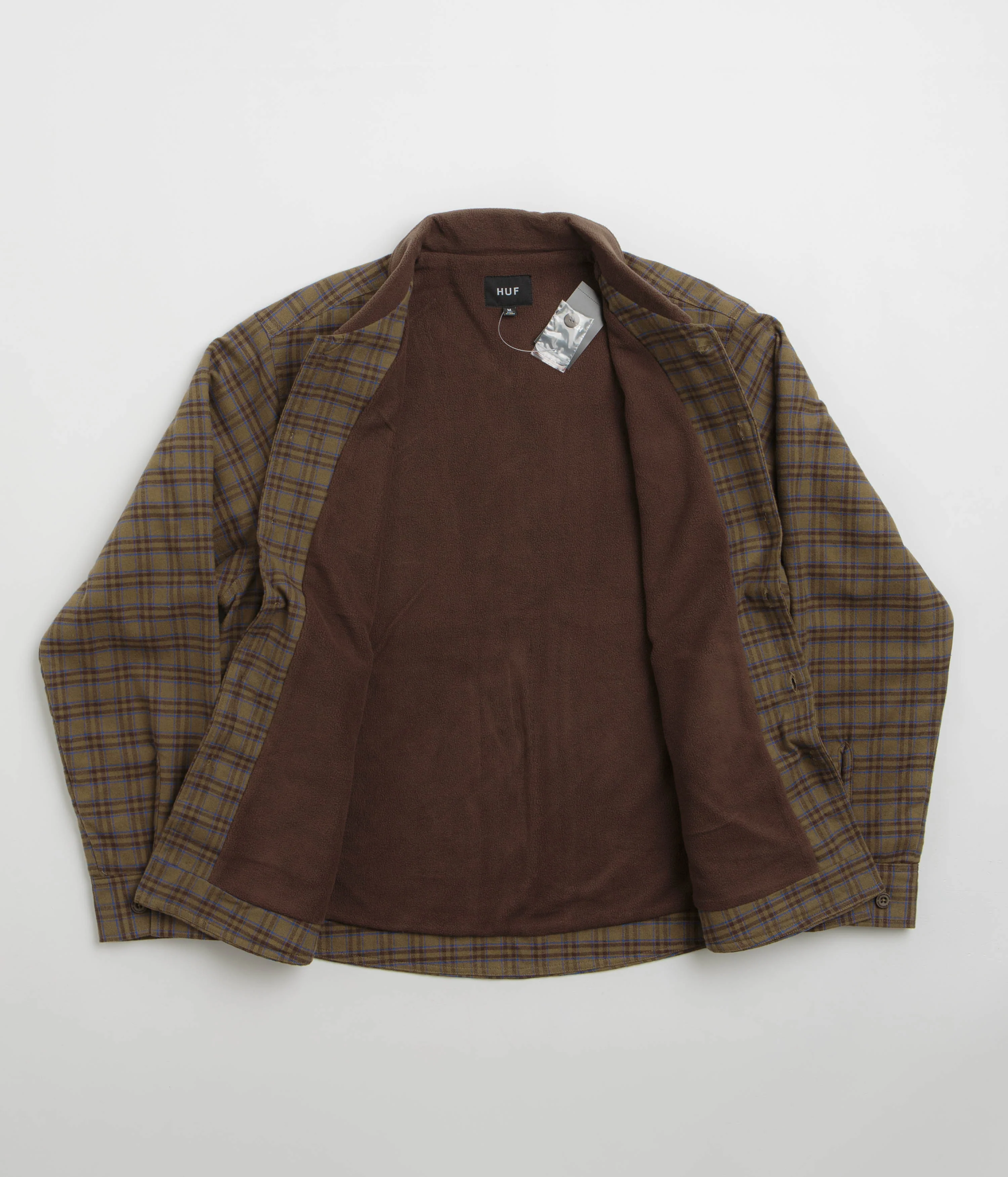 HUF Weston Fleece Lined Shirt Jacket - Espresso - Image 2