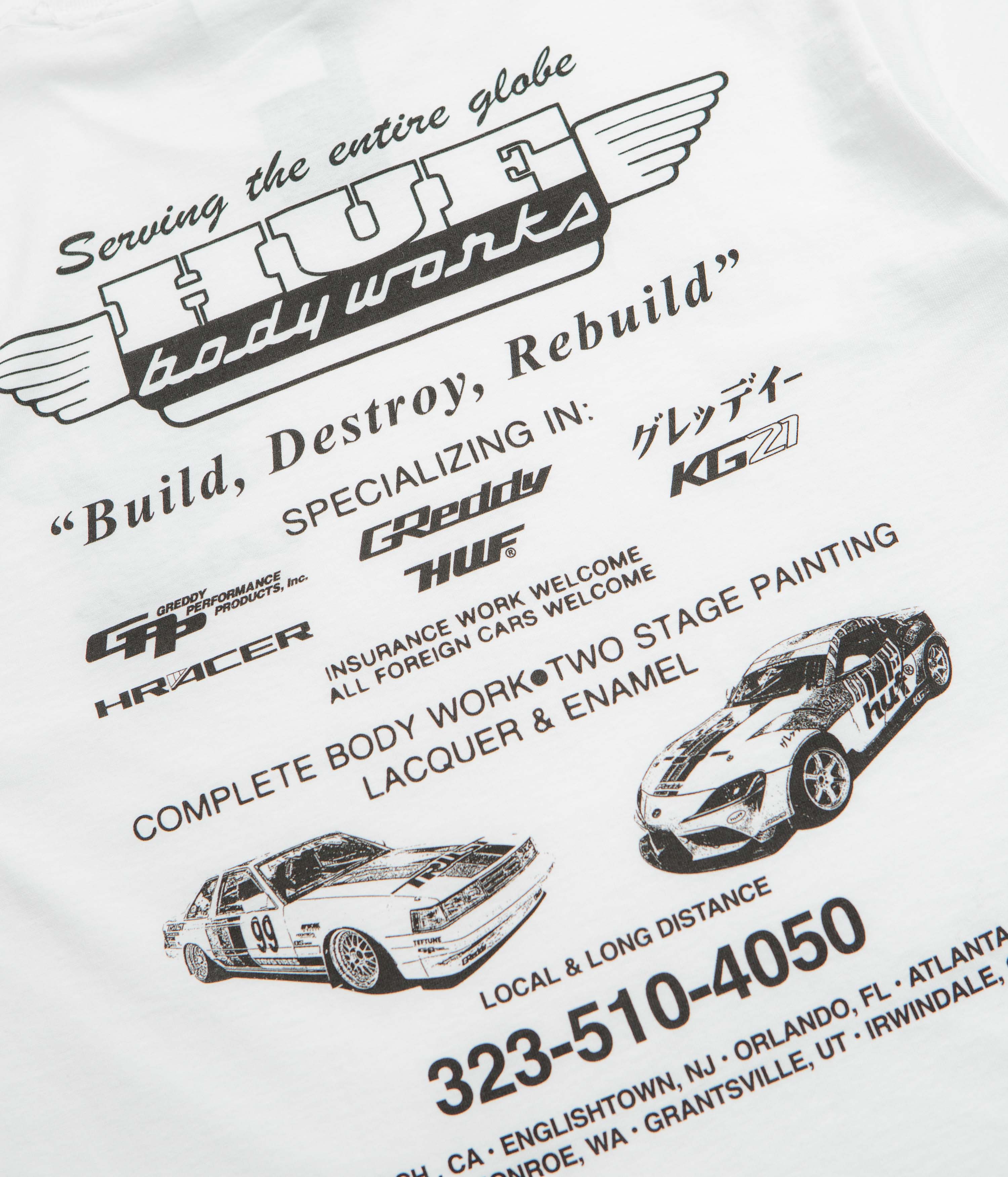 HUF x GReddy Body Works T-Shirt - White - Image 5