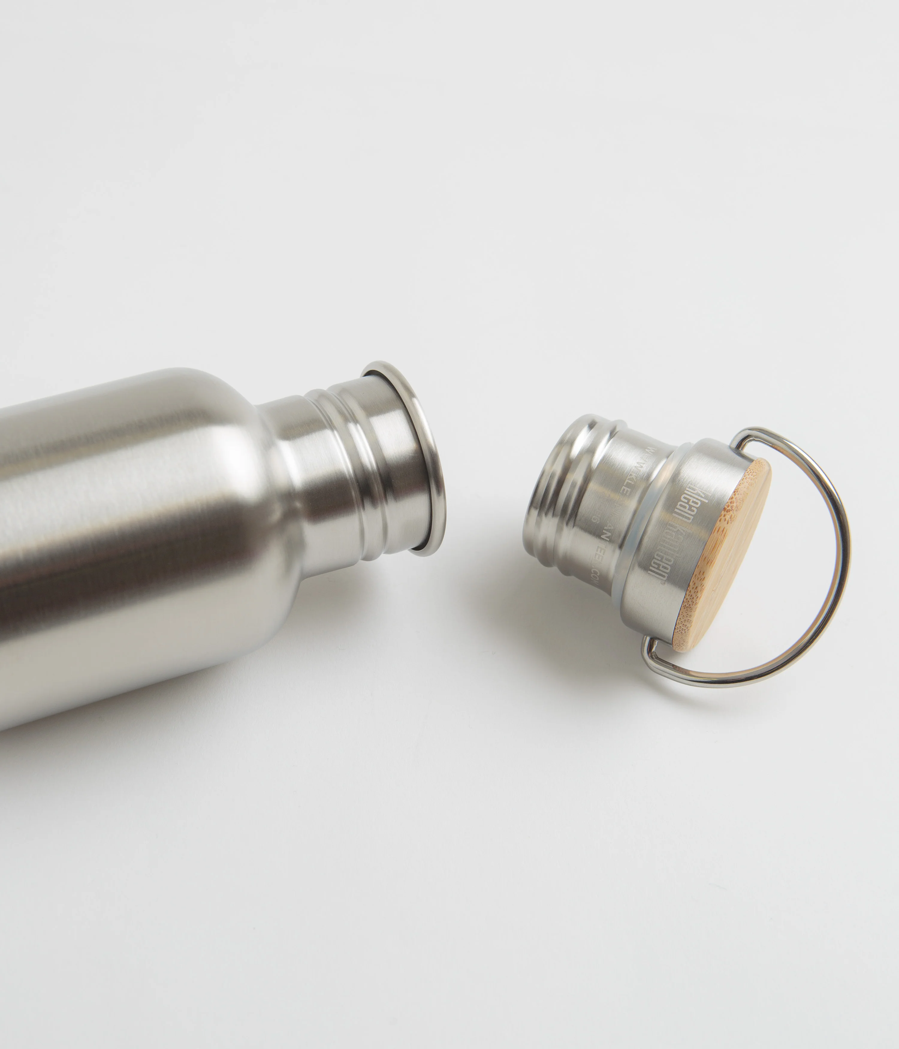 Klean Kanteen Classic 800ml Flask - Reflect Stainless / Bamboo - Image 3