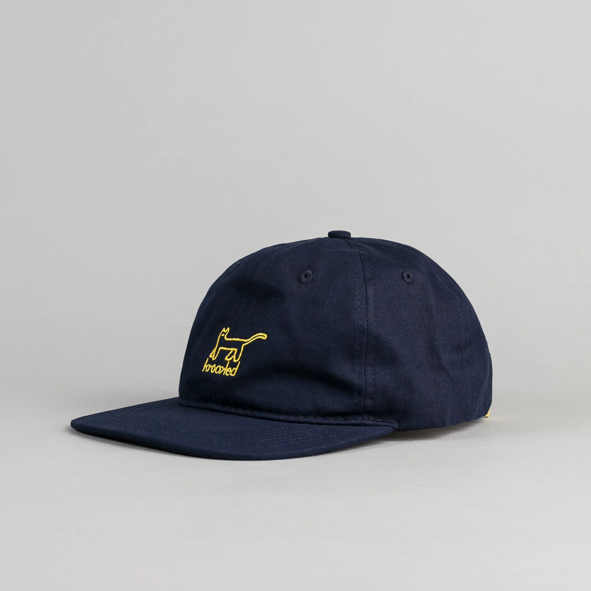 Krooked Kat Embroidered Cap - Navy