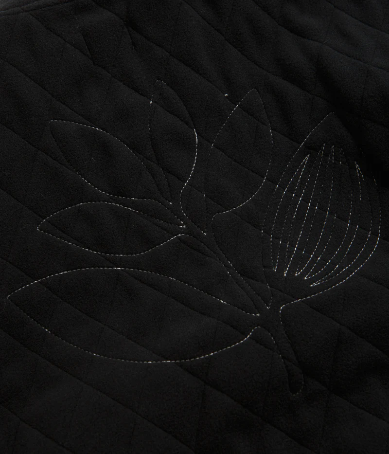 Magenta Lunar Quilted High Neck Sweatshirt - Black - Image 7