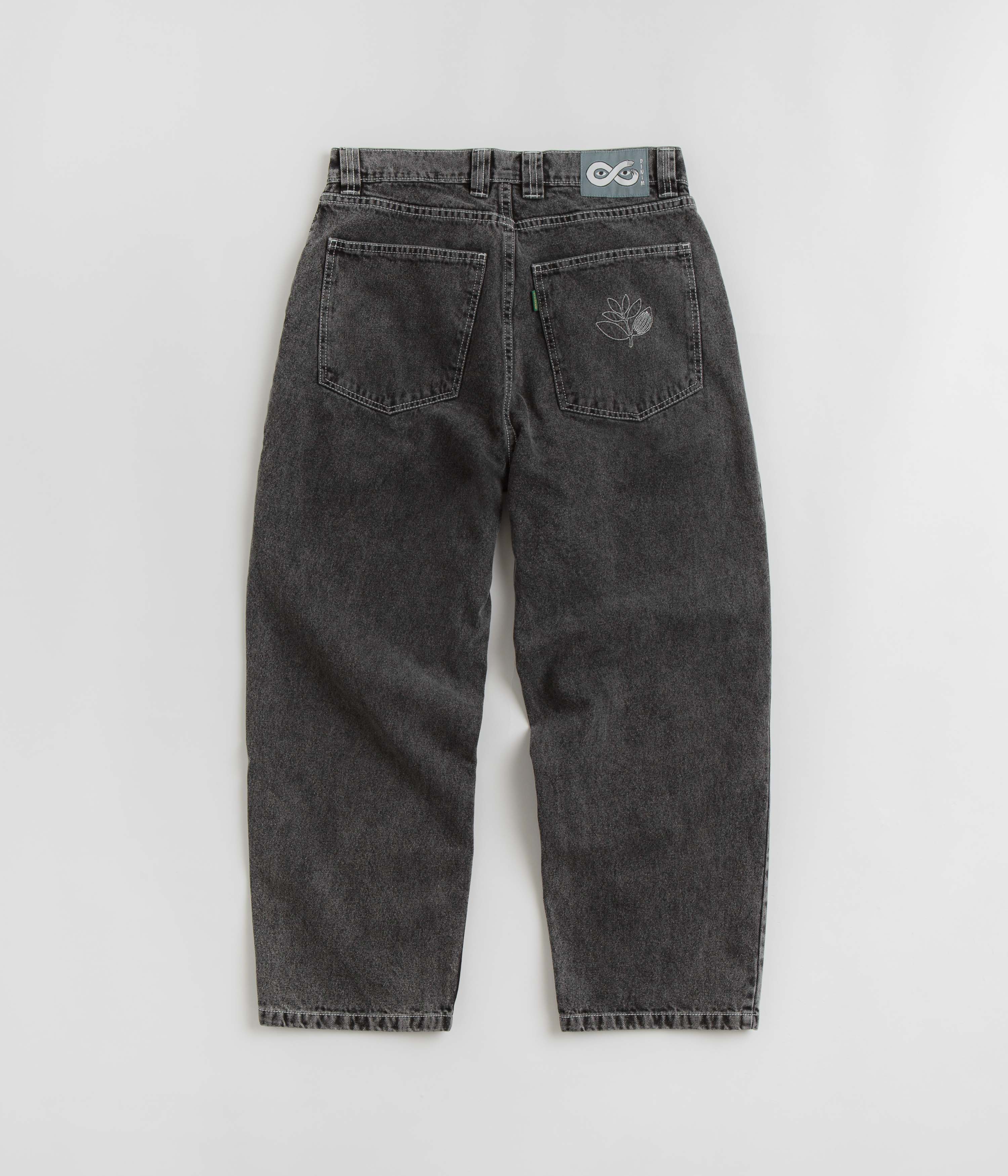 Magenta OG Stitch Jeans - Distressed Black Denim - Image 3