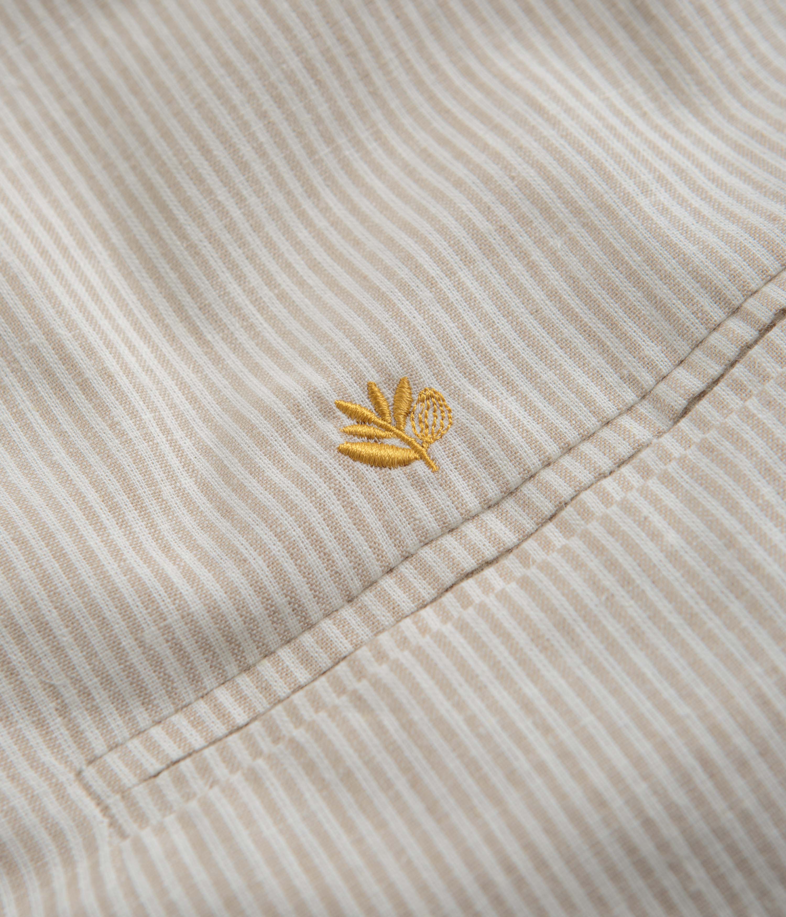 Magenta Oxford Striped Shirt - Beige - Image 4