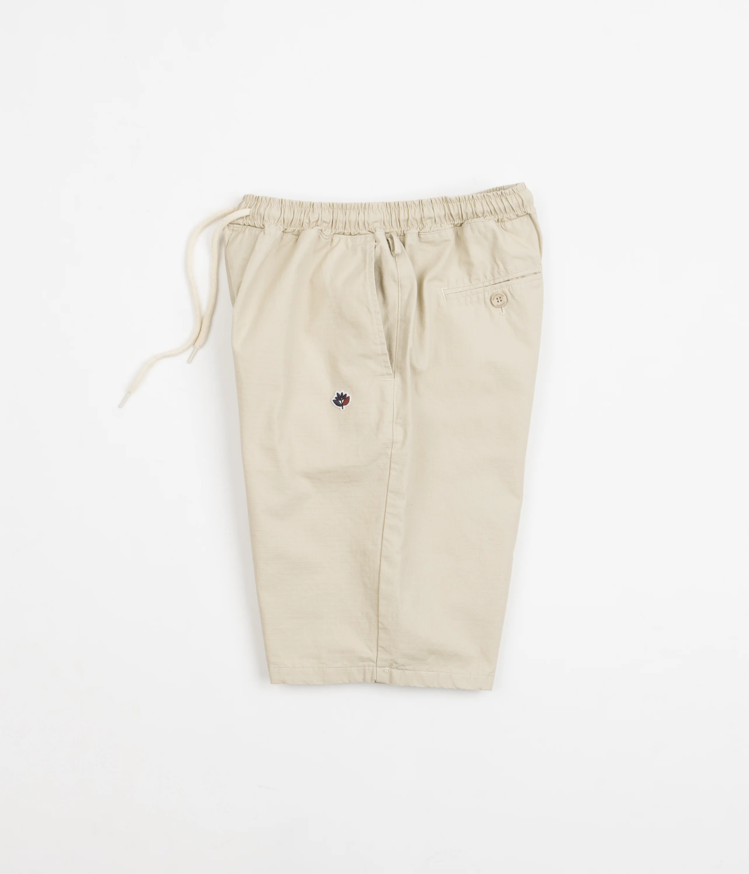 Magenta Ripstop Loose Long Shorts - Sand - Image 2