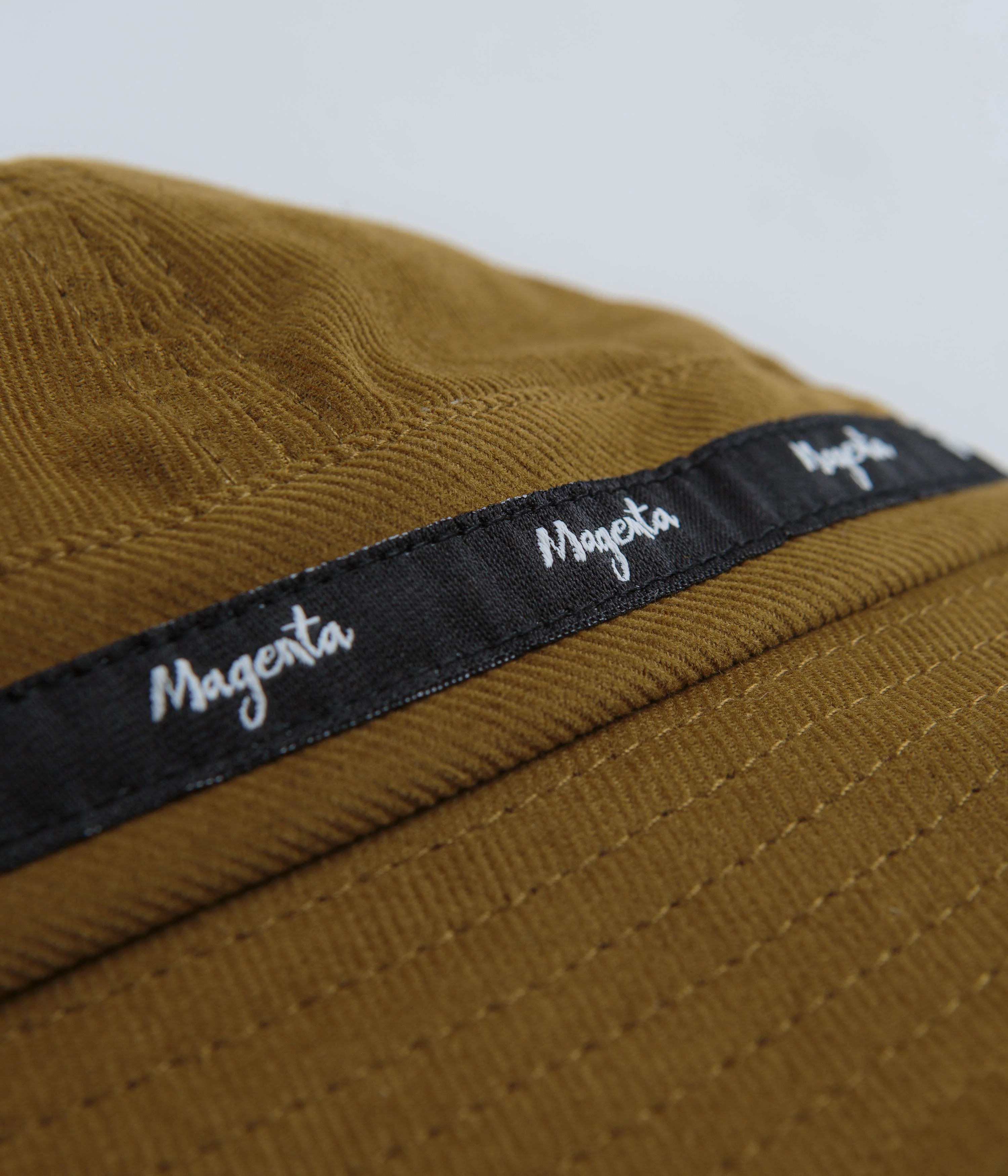 Magenta Script Cord Bucket Hat - Brown - Image 3