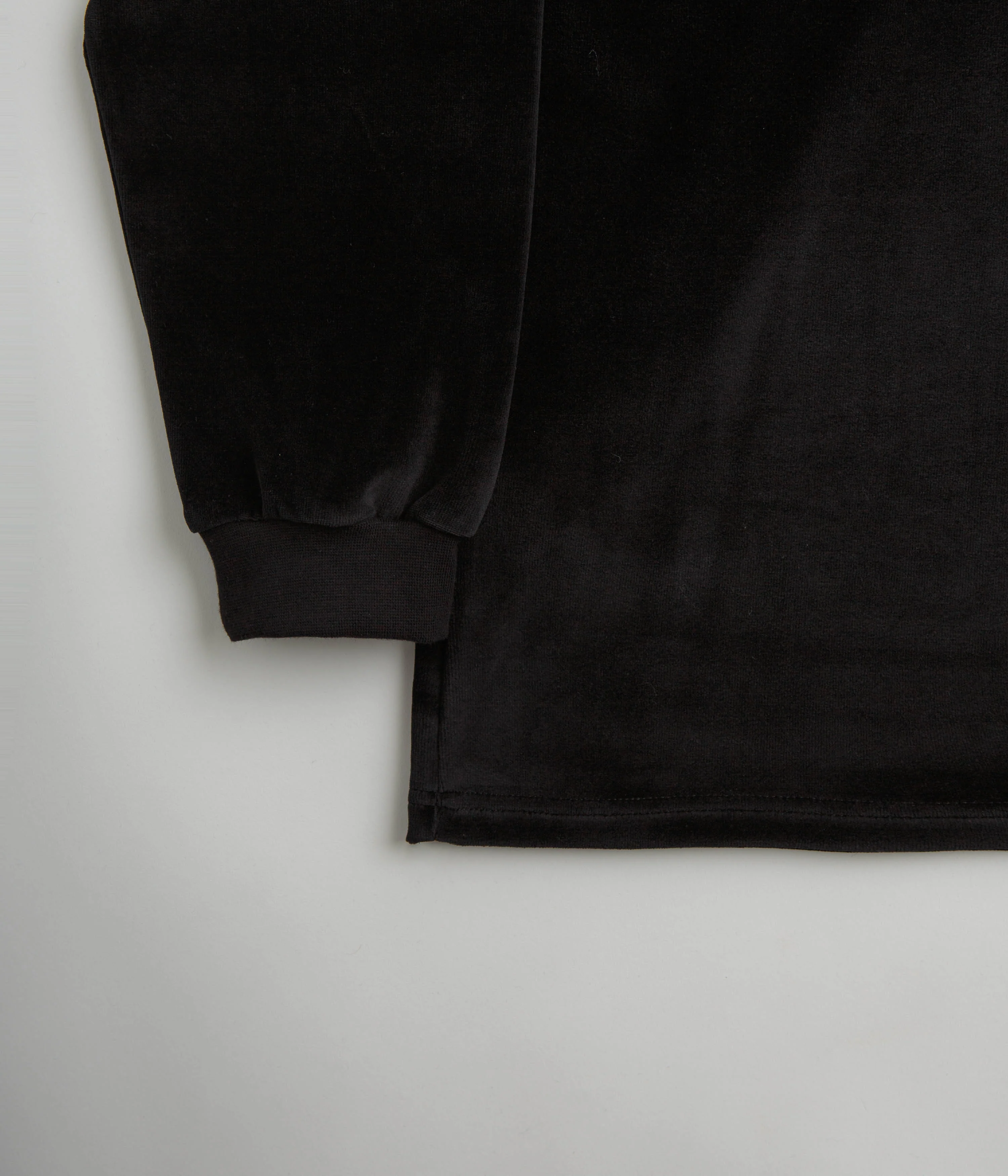 Magenta Velvet Long Sleeve T-Shirt - Black - Image 3