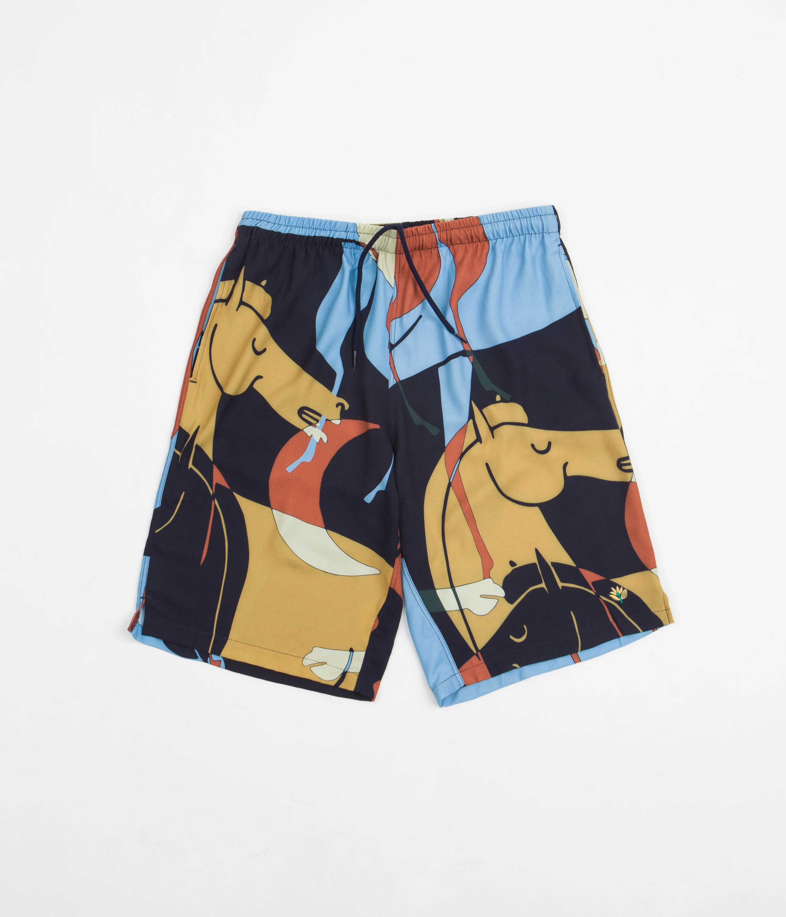 Magenta Wild Horses Shorts - Multi