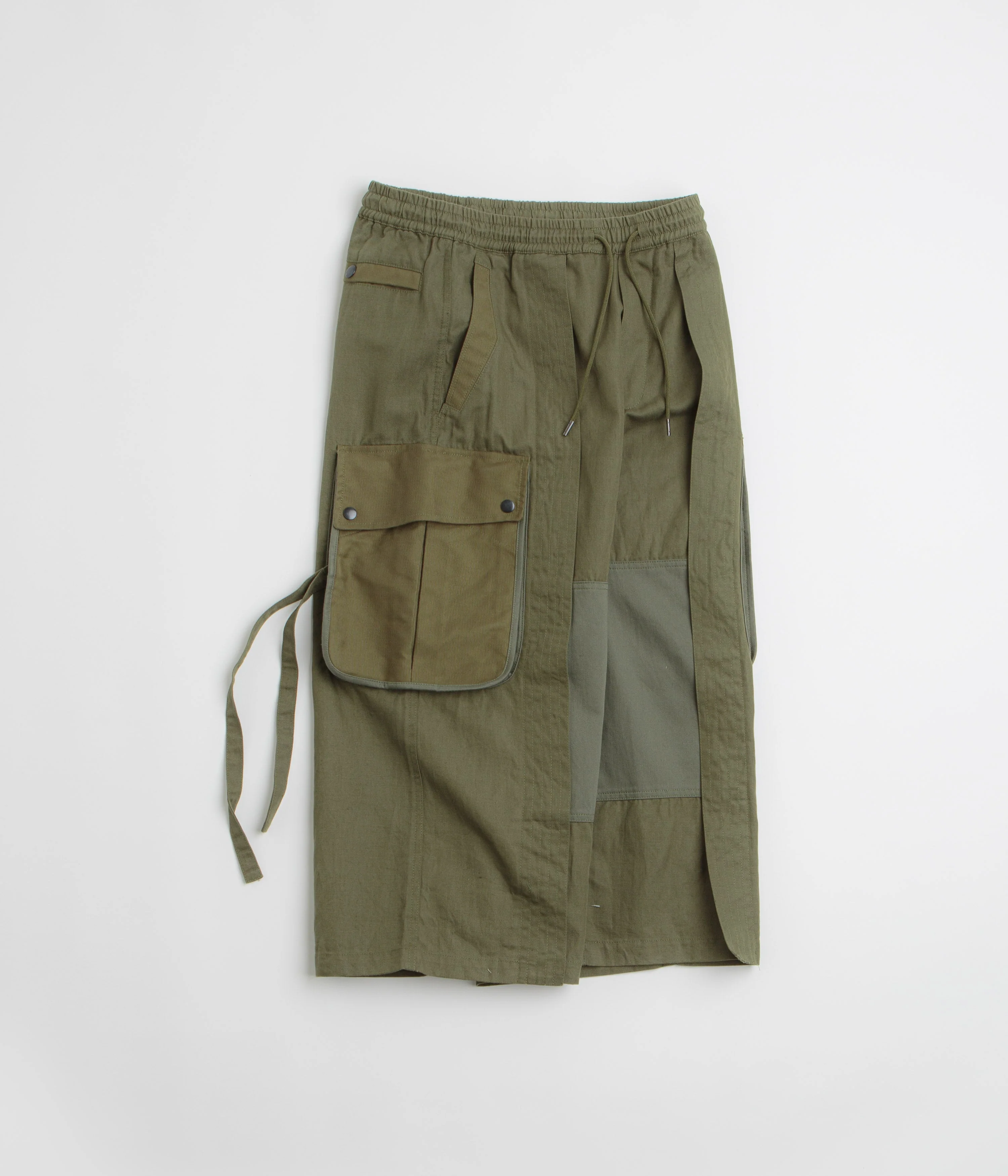 Maharishi M42 Hakama Cropped Track Pants - Olive - Image 3