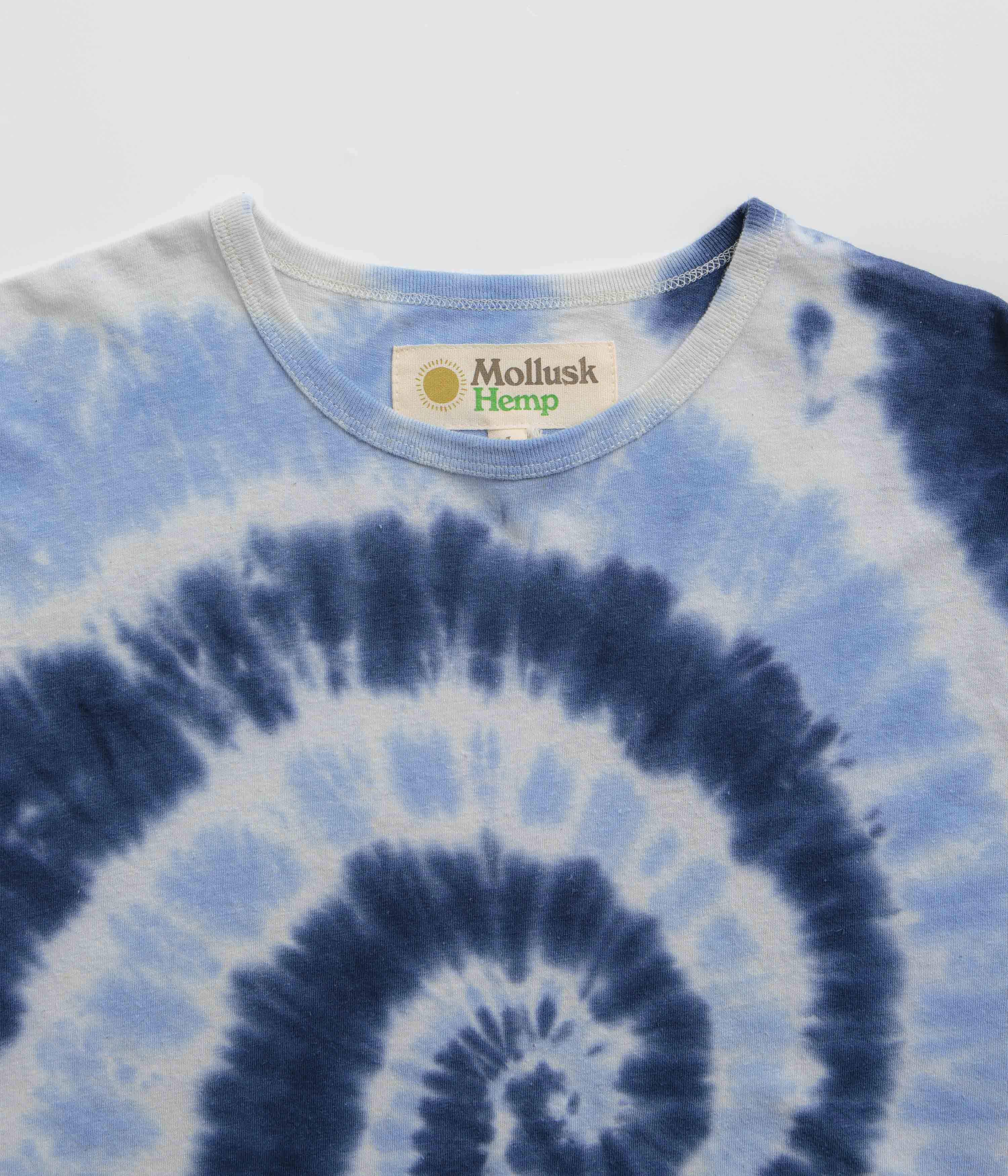 Mollusk Hemp T-Shirt - Indigo Tie-Dye - Image 4