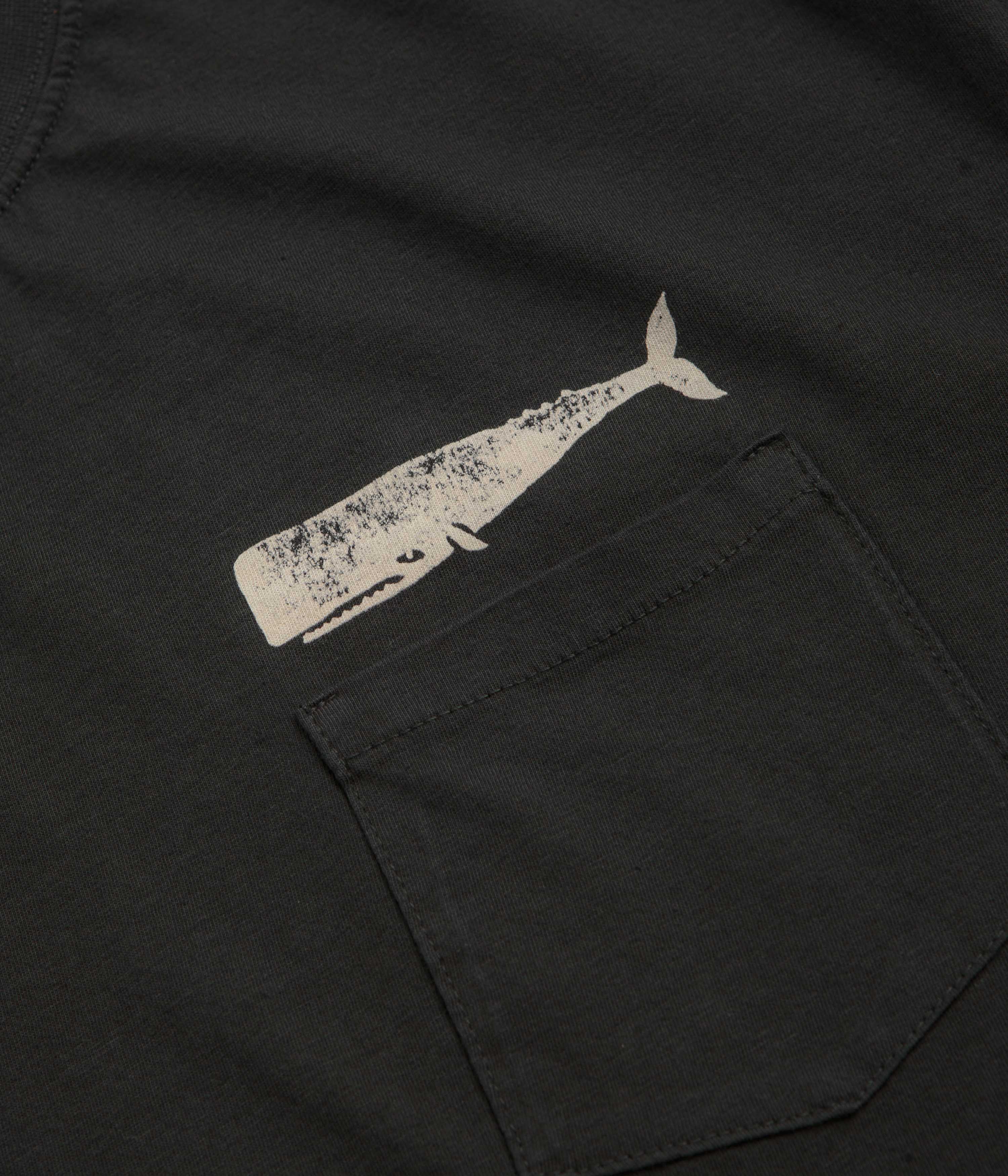 Mollusk Olde Whale T-Shirt - Faded Black - Image 3