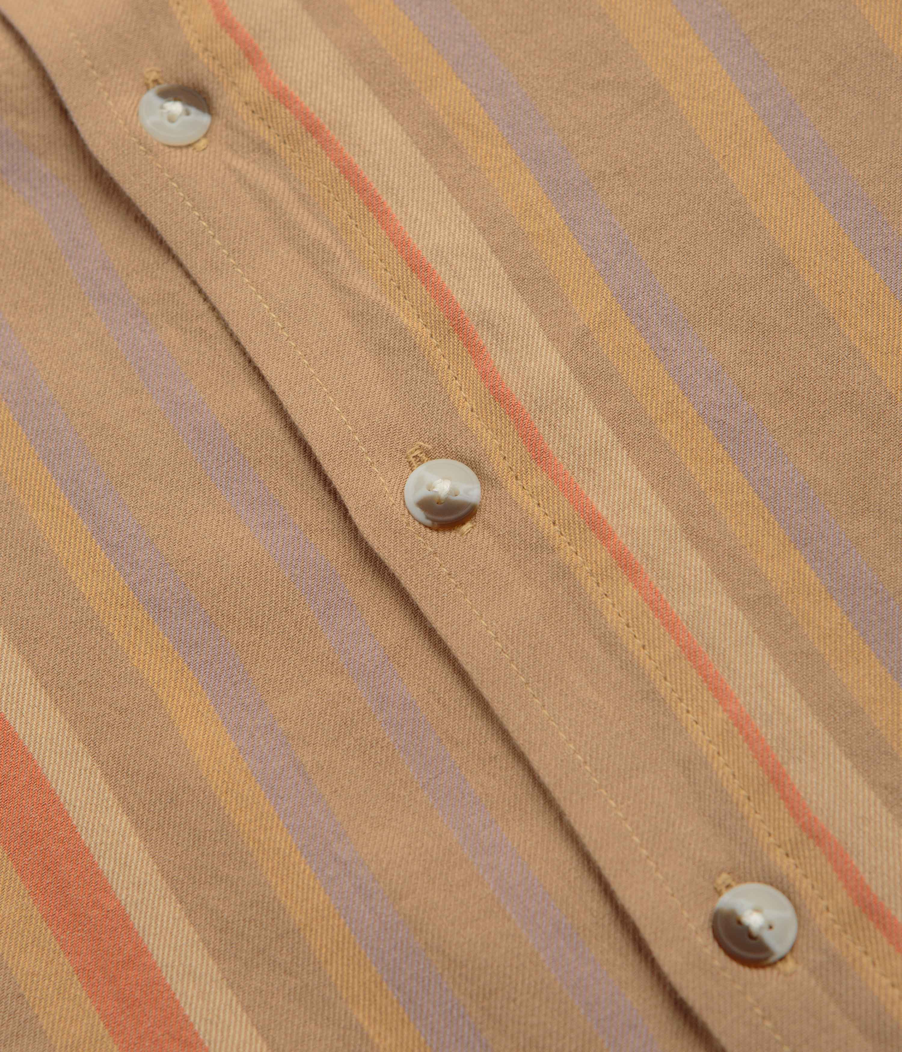 Mollusk Summer Short Sleeve Shirt - Clay Stripe - Image 3