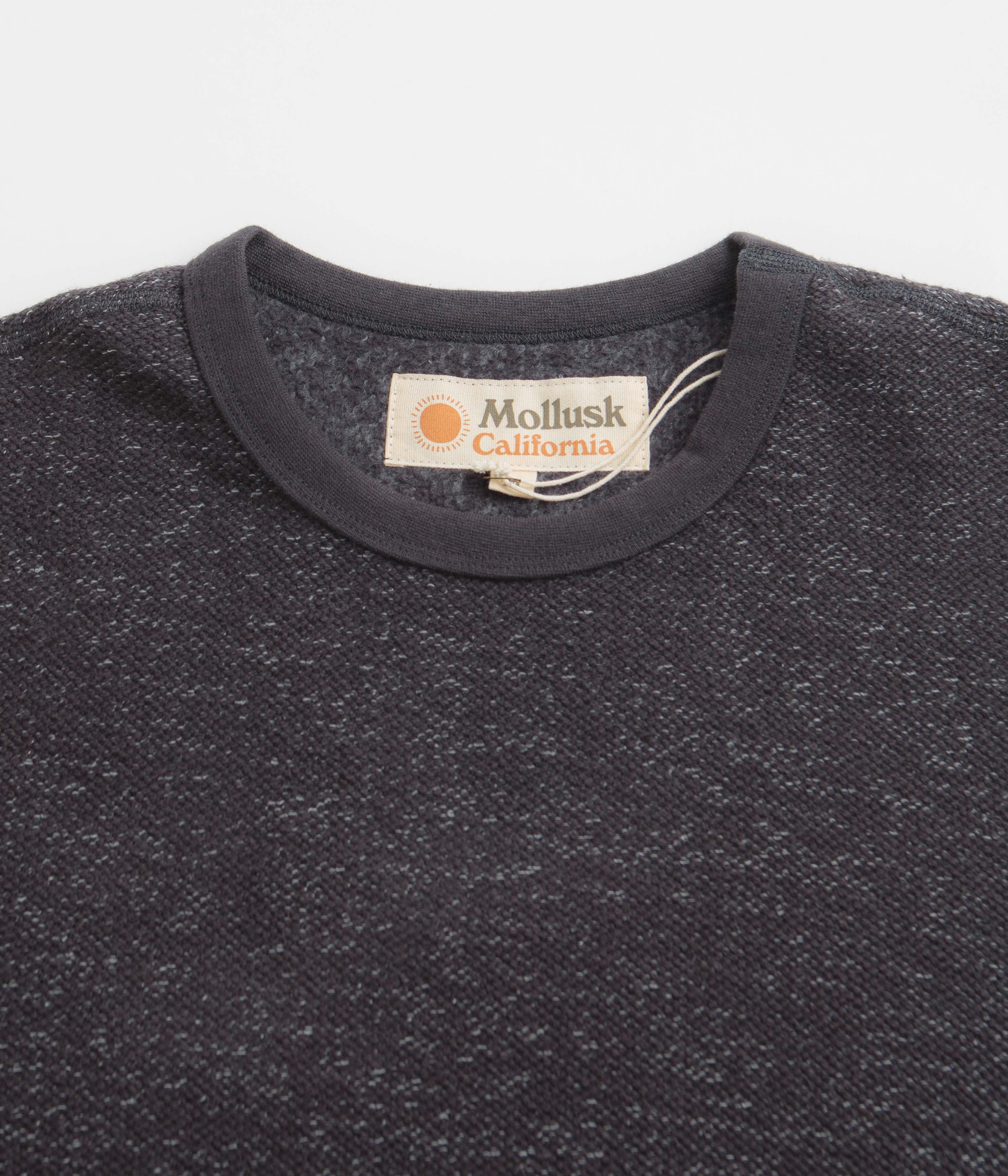 Mollusk Wave Patch Crewneck Sweatshirt - Faded Navy - Image 2