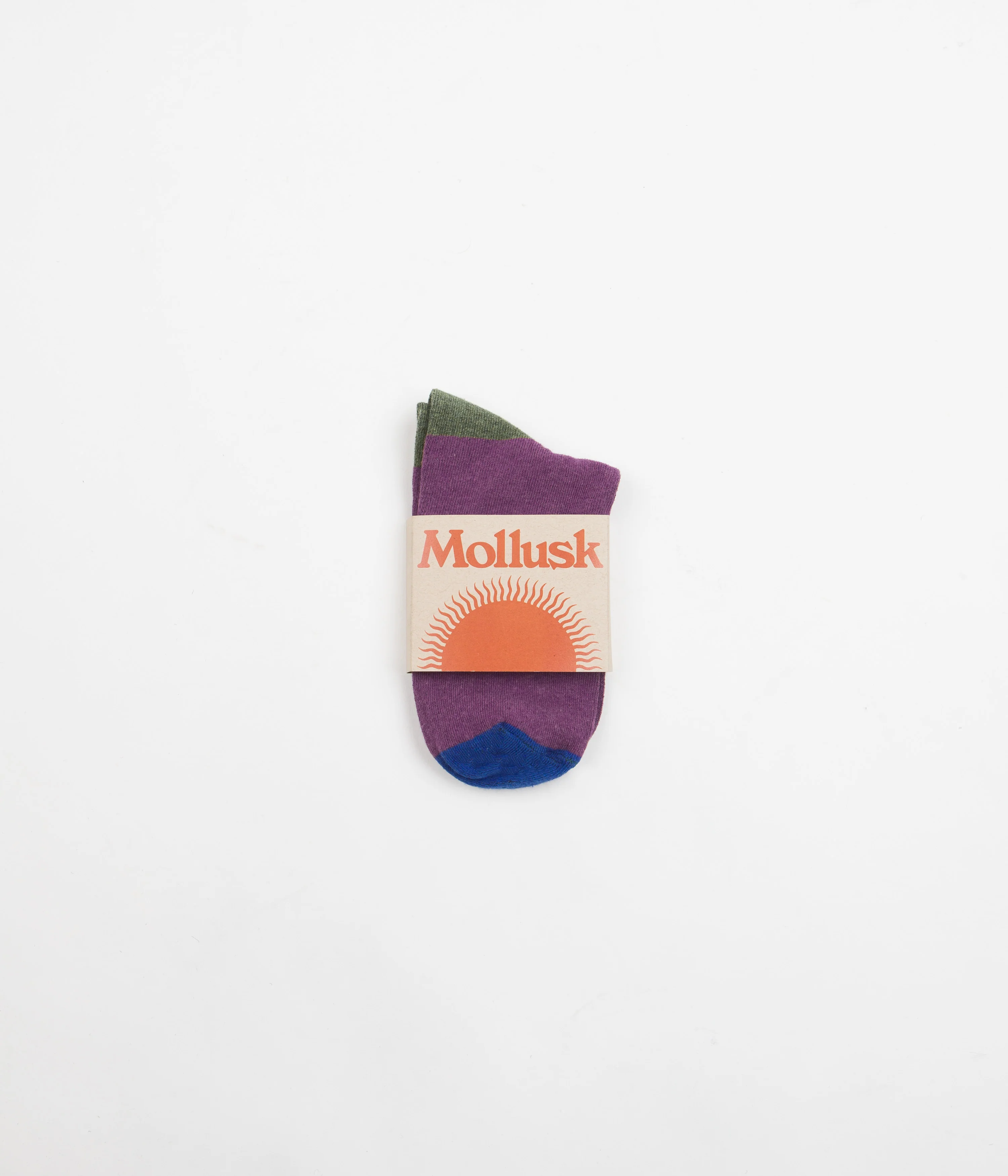Mollusk Womens Color Block Socks - Huckleberry - Image 3