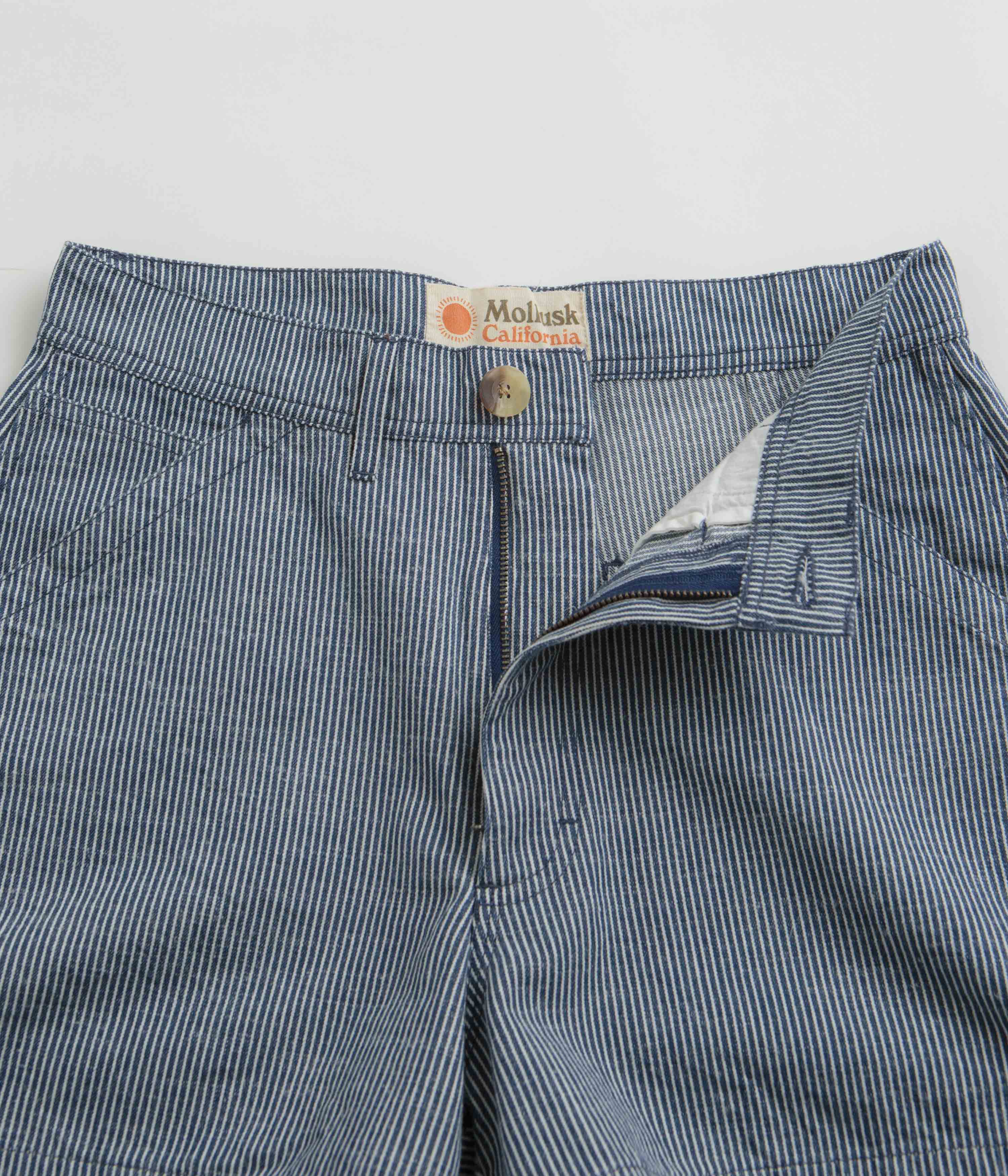 Mollusk Womens Painter Shorts - Railroad Stripe - Image 6