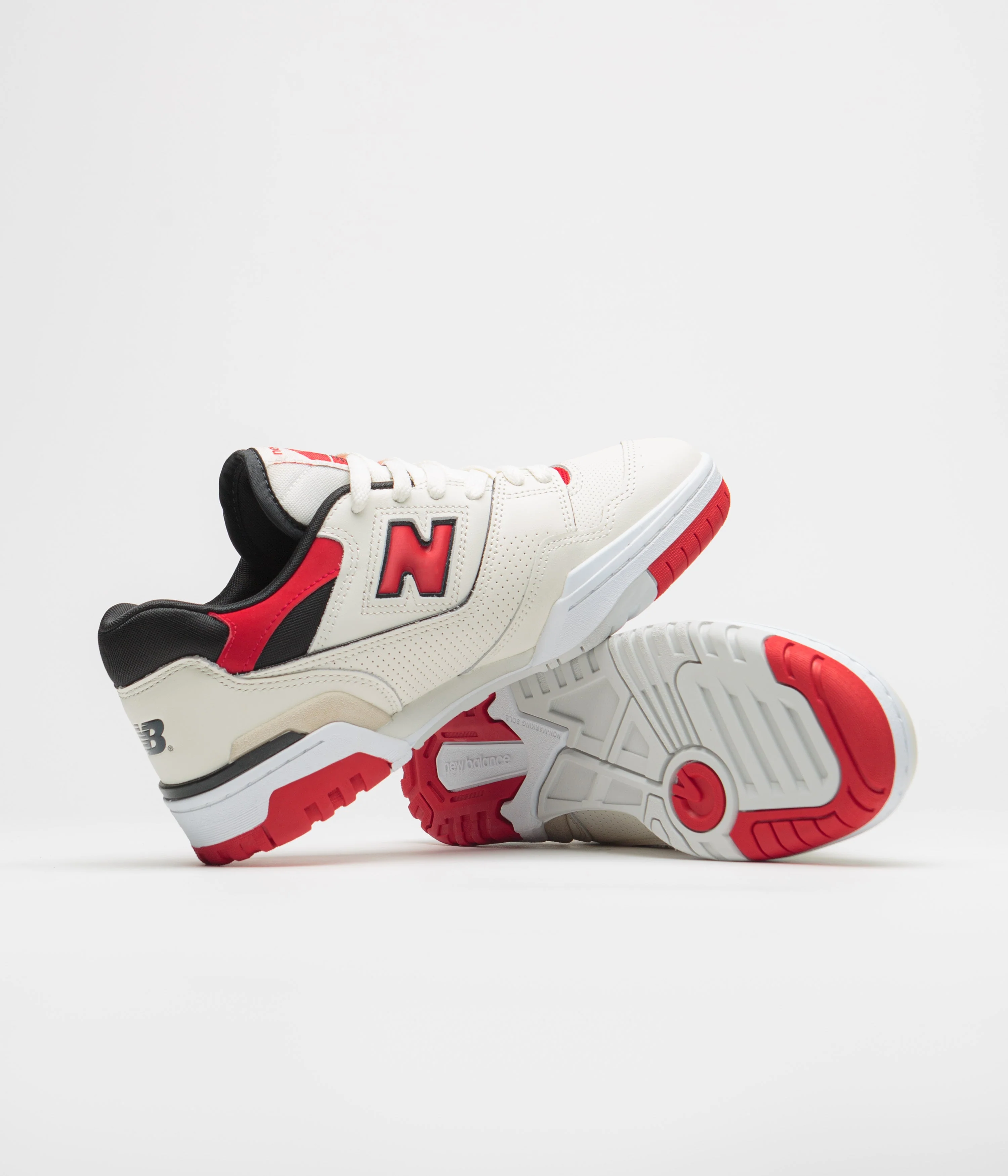 New Balance 550 Shoes - Sea Salt / Red - Image 4