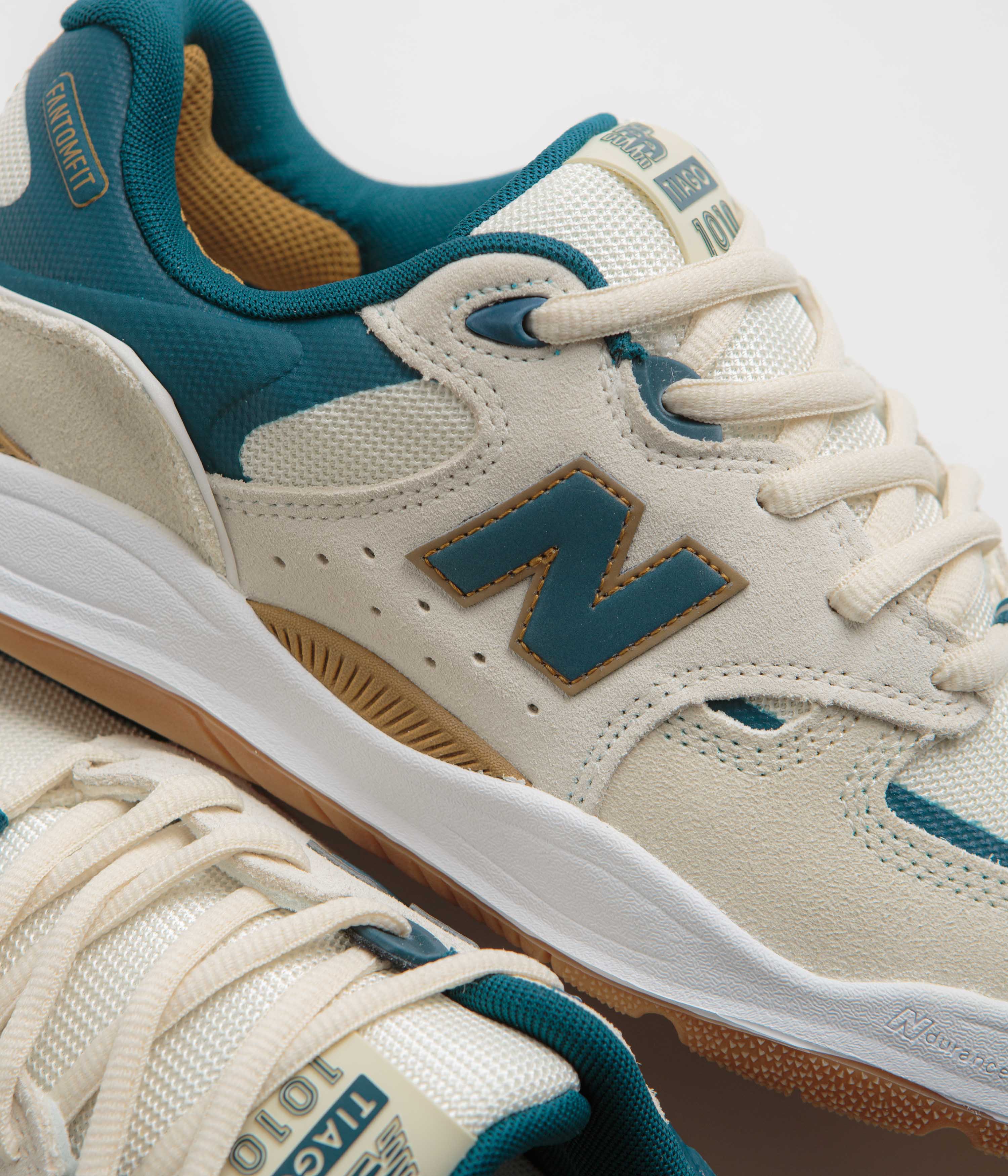 New Balance Numeric 1010 Tiago Lemos Shoes - Sea Salt / Teal - Image 3