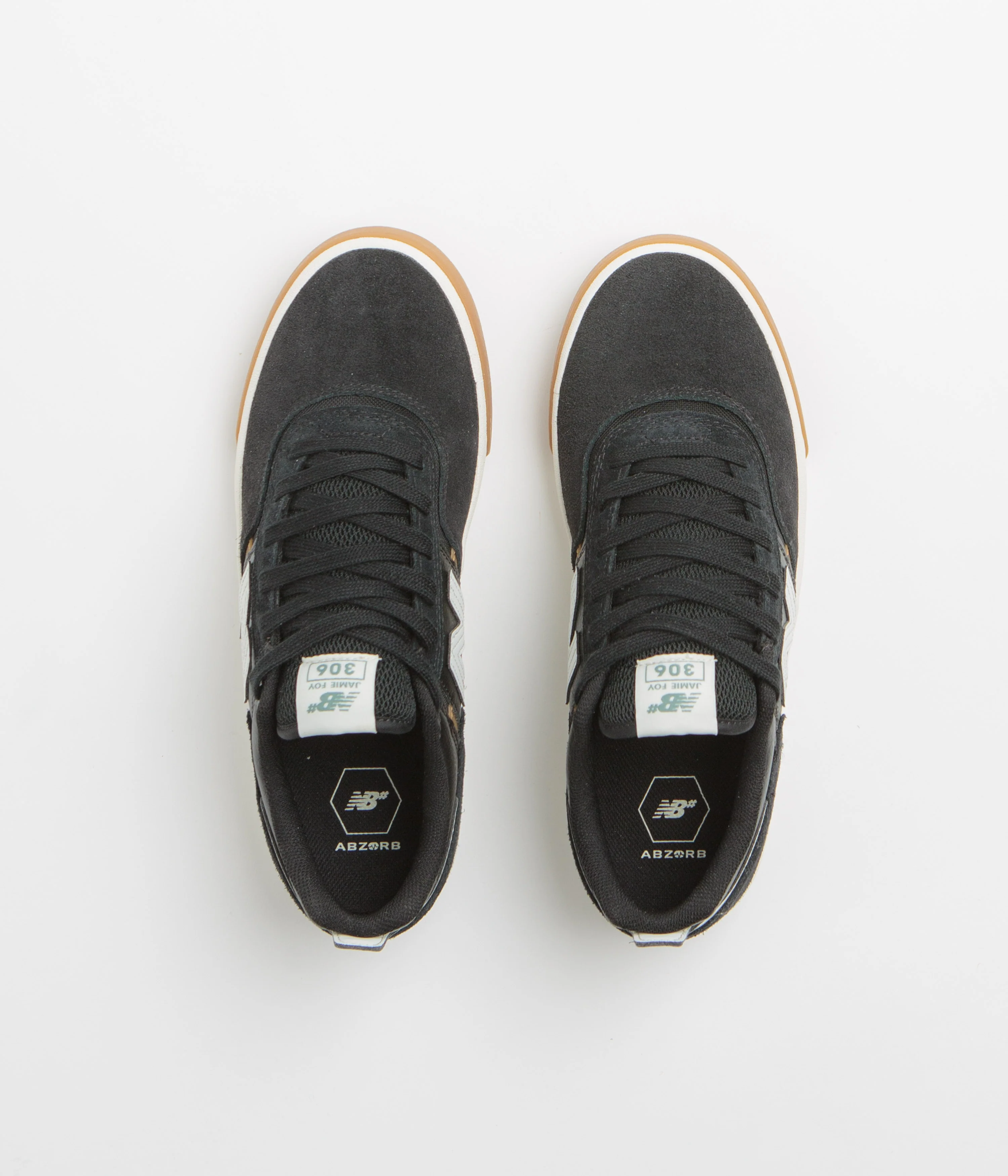 New Balance Numeric 306 Jamie Foy Shoes - Black / White / Black / White - Image 7