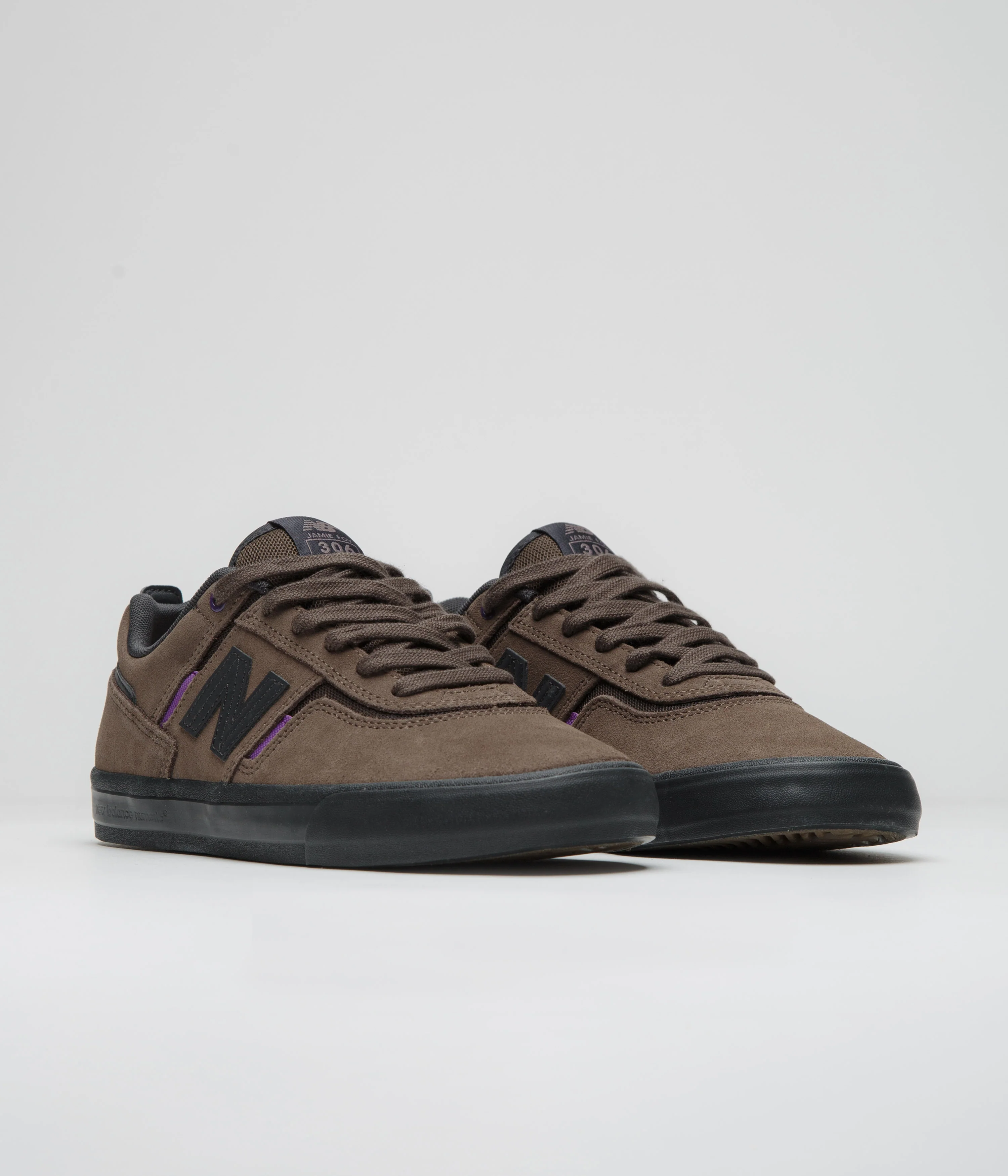 New Balance Numeric 306 Jamie Foy Shoes - Brown / Black / Purple - Image 2