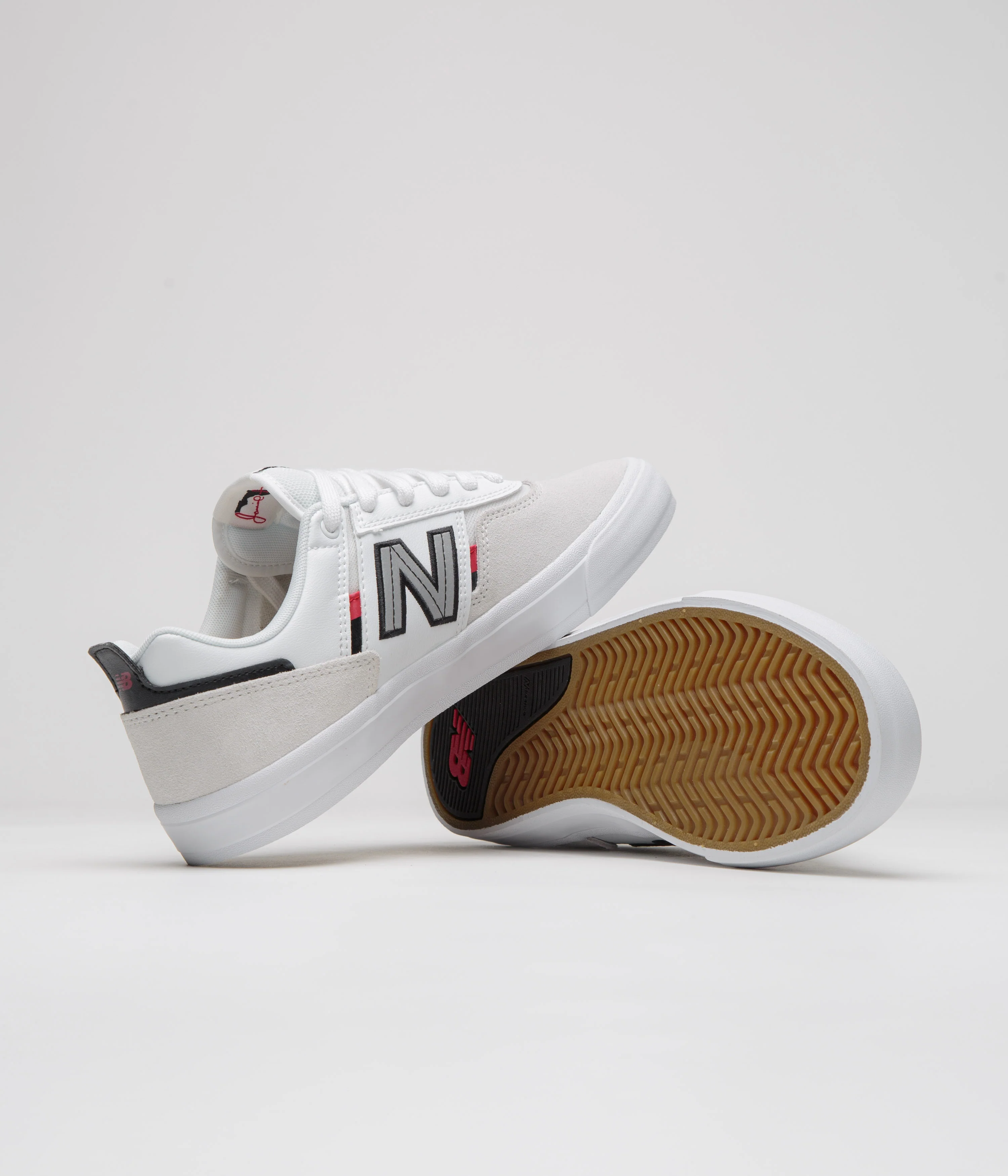 New Balance Numeric 306 Jamie Foy Shoes - Light Grey / White - Image 5