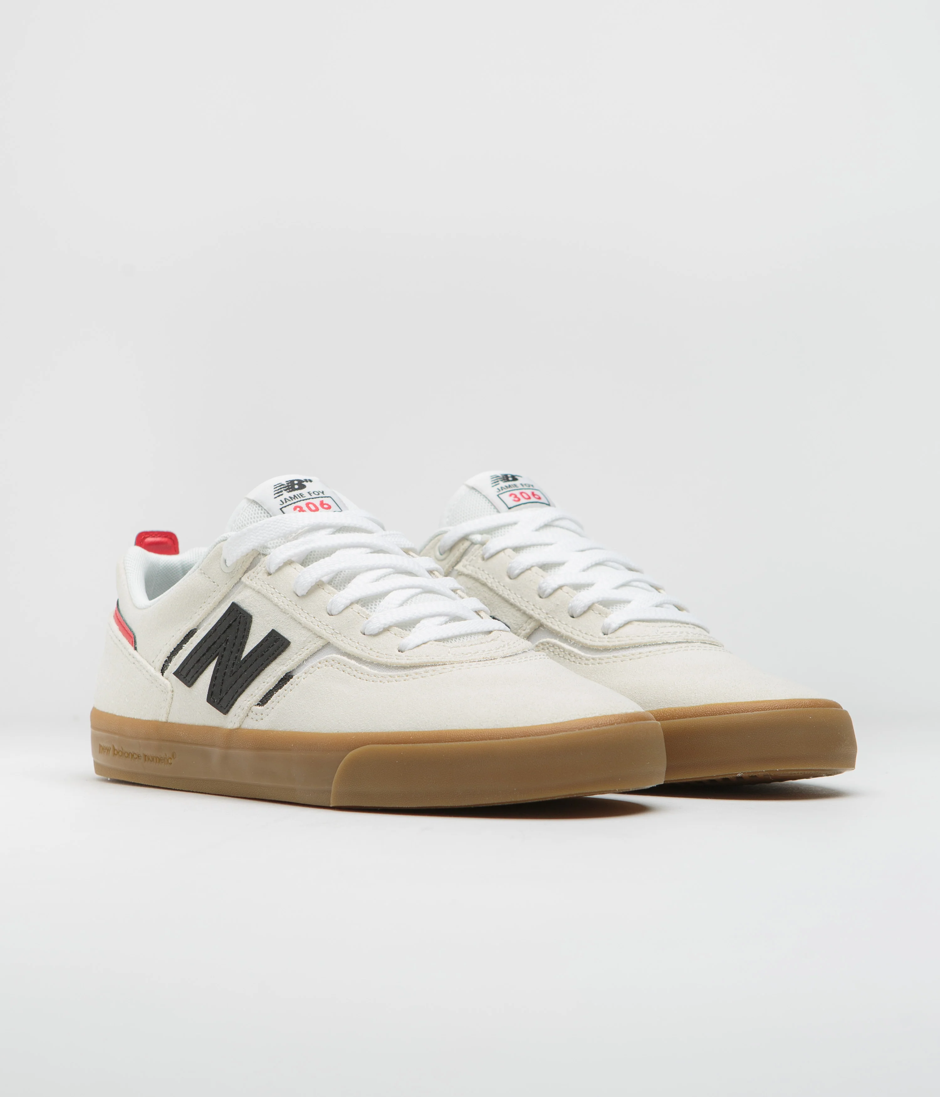 New Balance Numeric 306 Jamie Foy Shoes - Sea Salt / Gum - Image 2